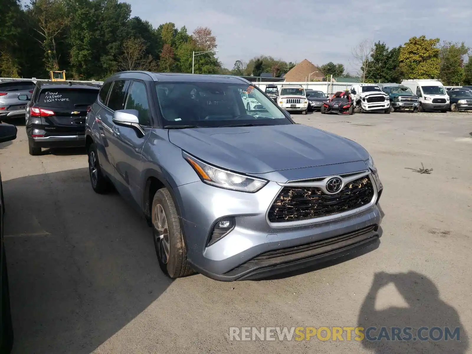 1 Photograph of a damaged car 5TDGZRAH0LS012471 TOYOTA HIGHLANDER 2020