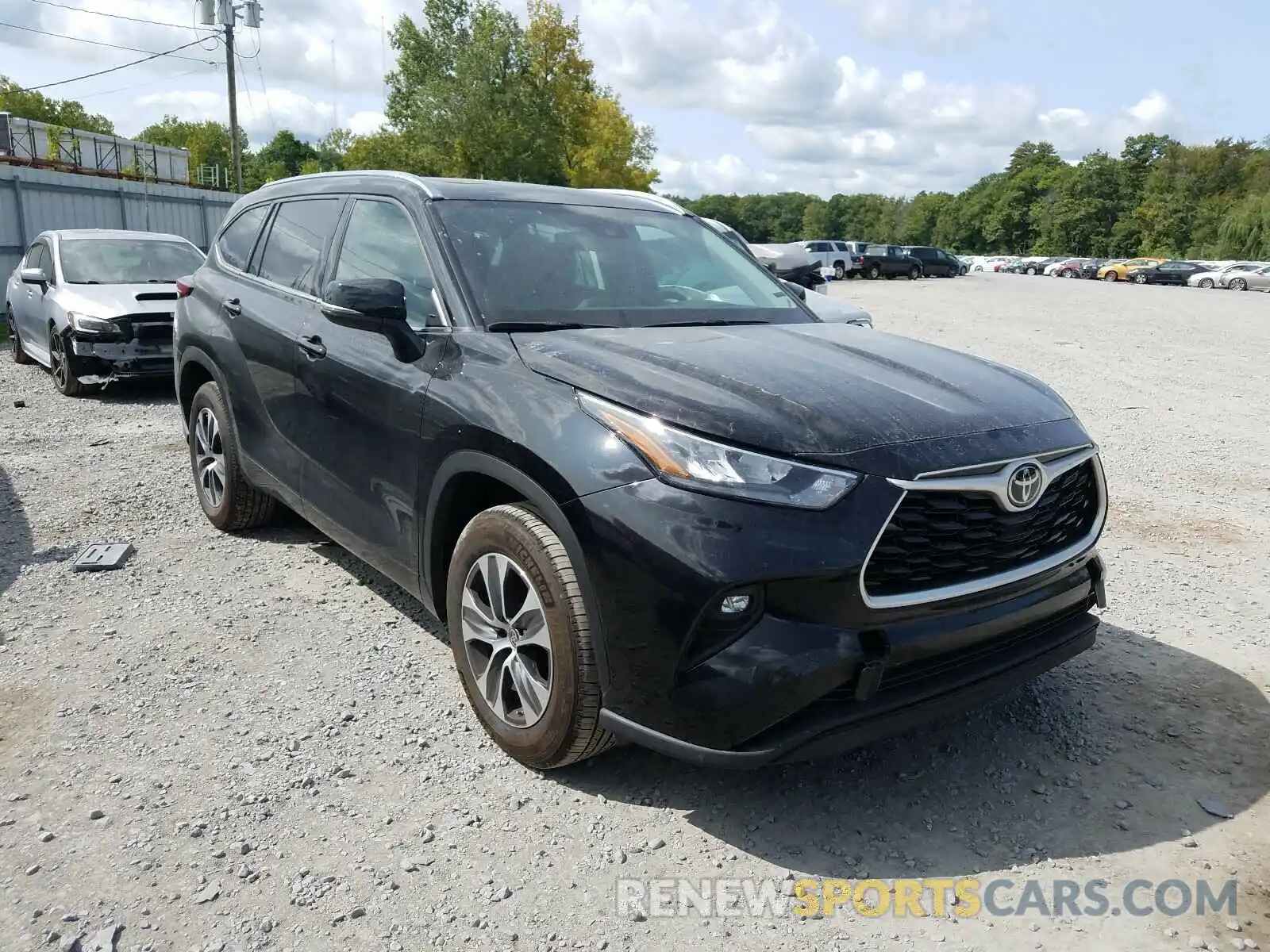 1 Photograph of a damaged car 5TDGZRAH0LS506071 TOYOTA HIGHLANDER 2020