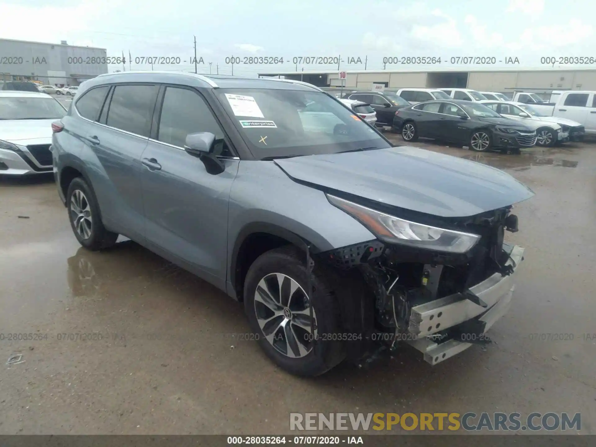 1 Photograph of a damaged car 5TDGZRAH1LS005626 TOYOTA HIGHLANDER 2020