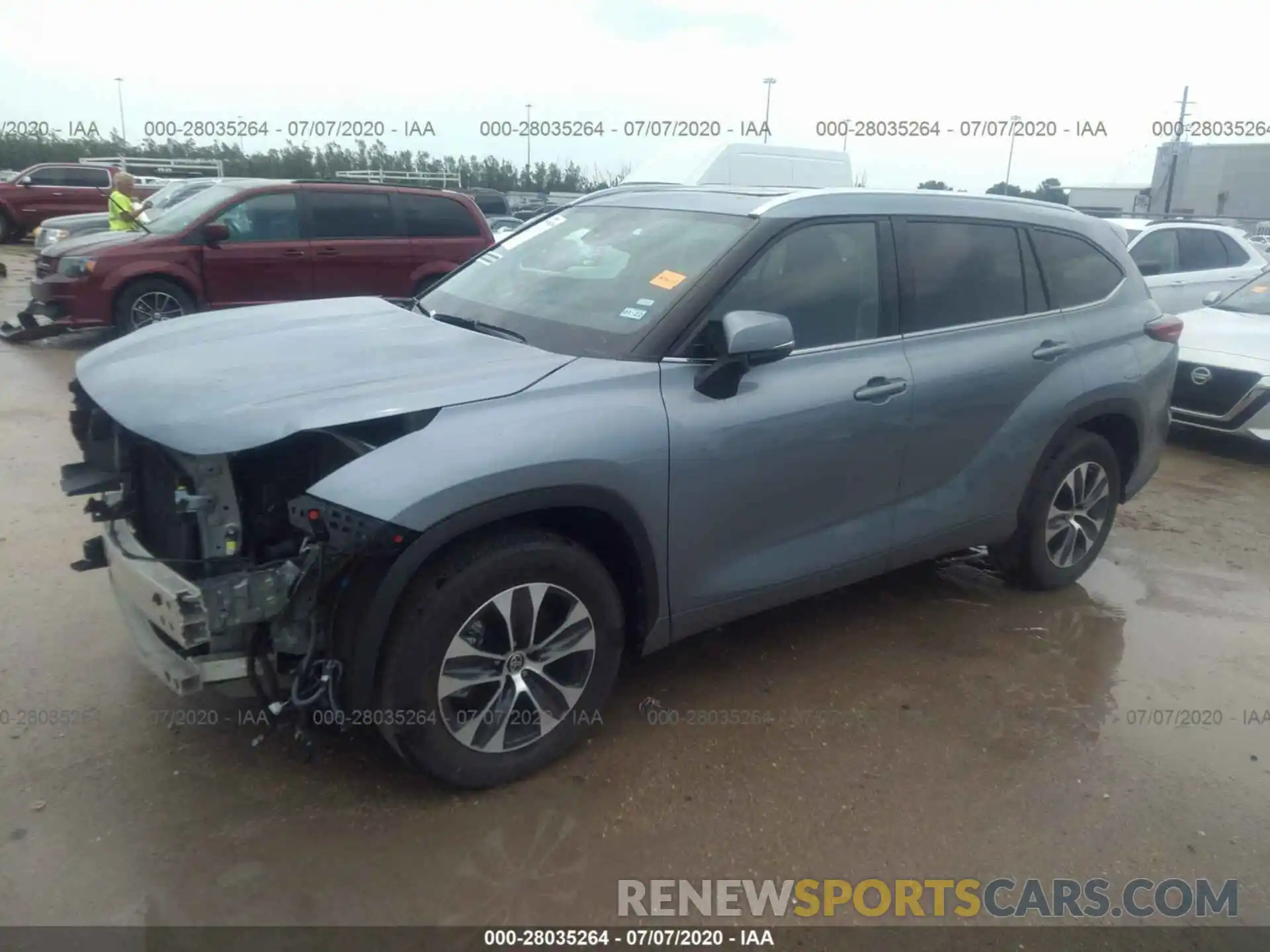 2 Photograph of a damaged car 5TDGZRAH1LS005626 TOYOTA HIGHLANDER 2020