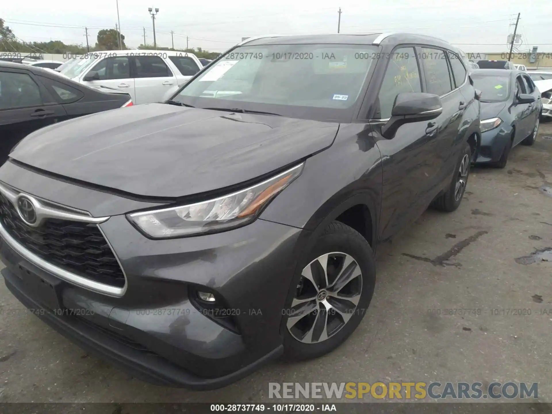 2 Photograph of a damaged car 5TDGZRAH1LS012446 TOYOTA HIGHLANDER 2020