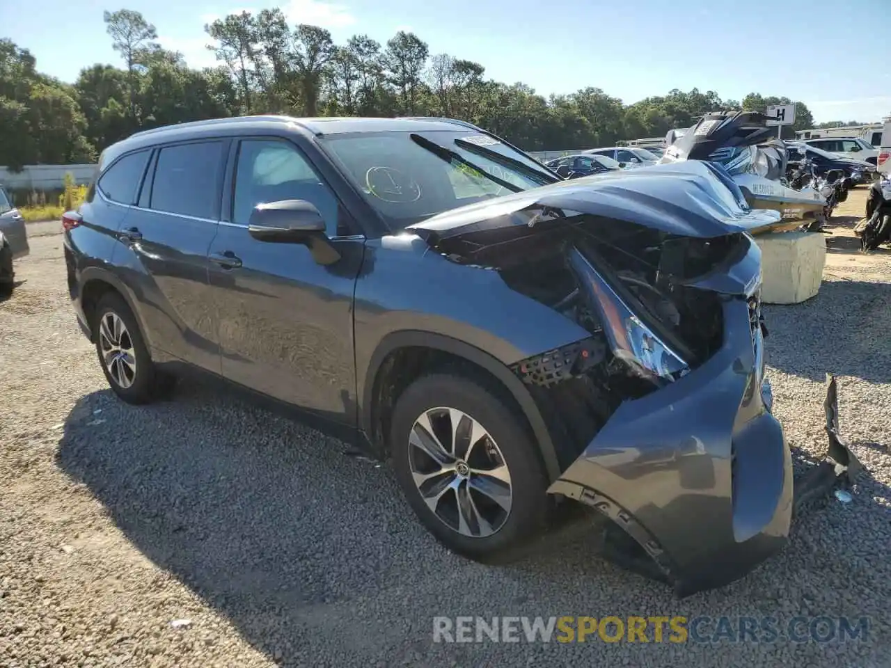 1 Photograph of a damaged car 5TDGZRAH1LS014858 TOYOTA HIGHLANDER 2020