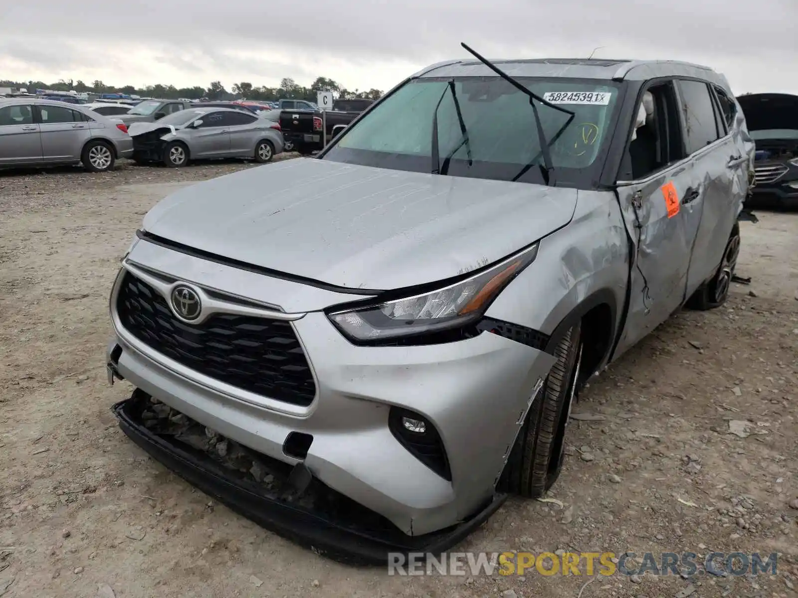 2 Photograph of a damaged car 5TDGZRAH1LS015007 TOYOTA HIGHLANDER 2020