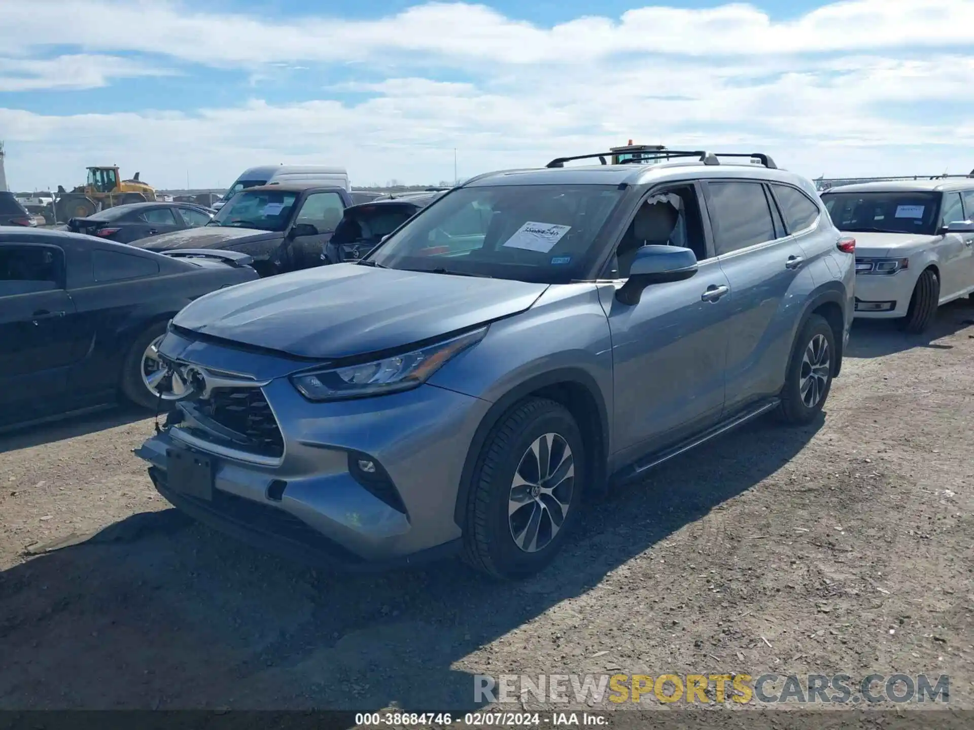 2 Photograph of a damaged car 5TDGZRAH1LS020319 TOYOTA HIGHLANDER 2020