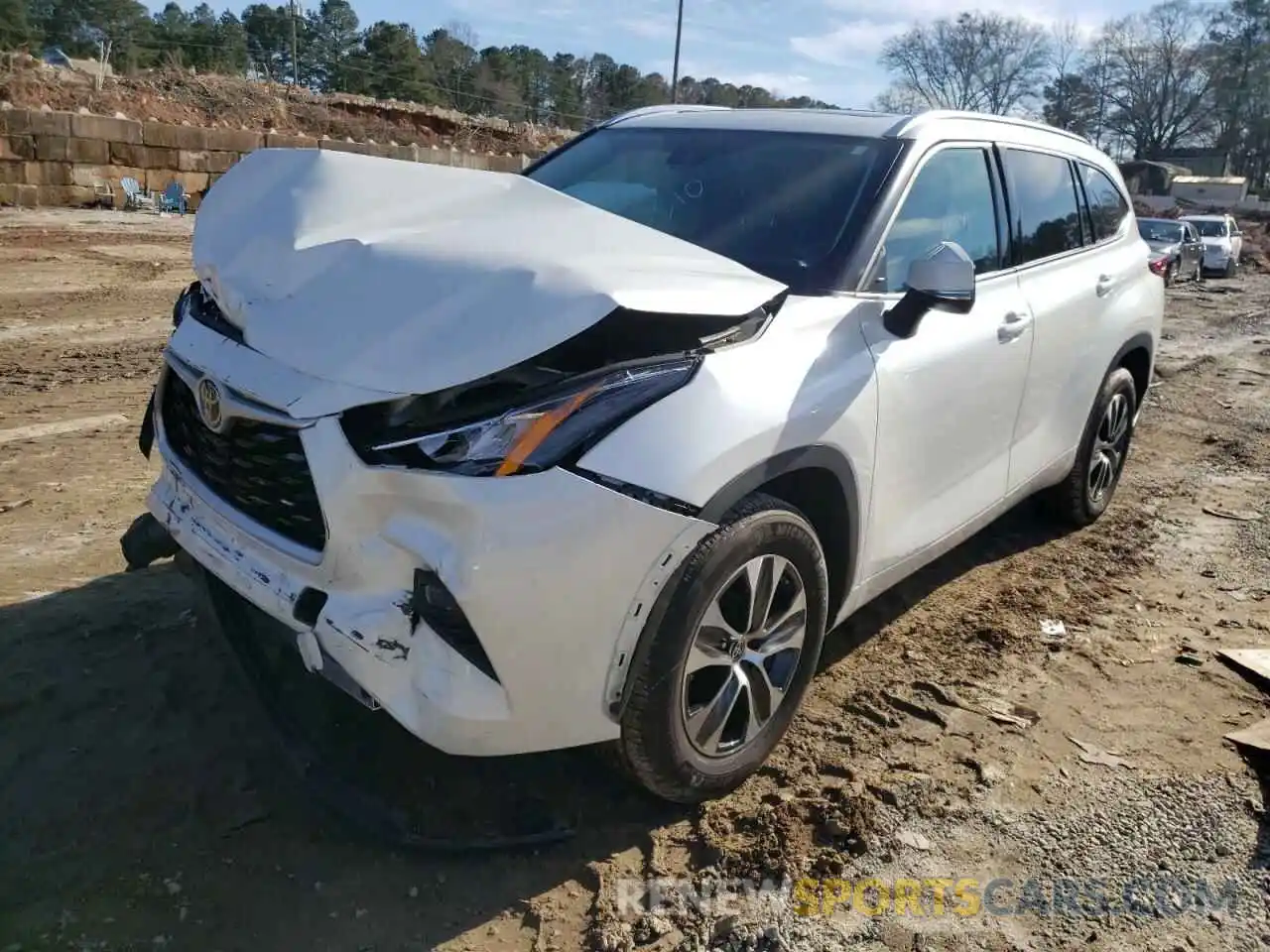 2 Photograph of a damaged car 5TDGZRAH1LS023401 TOYOTA HIGHLANDER 2020