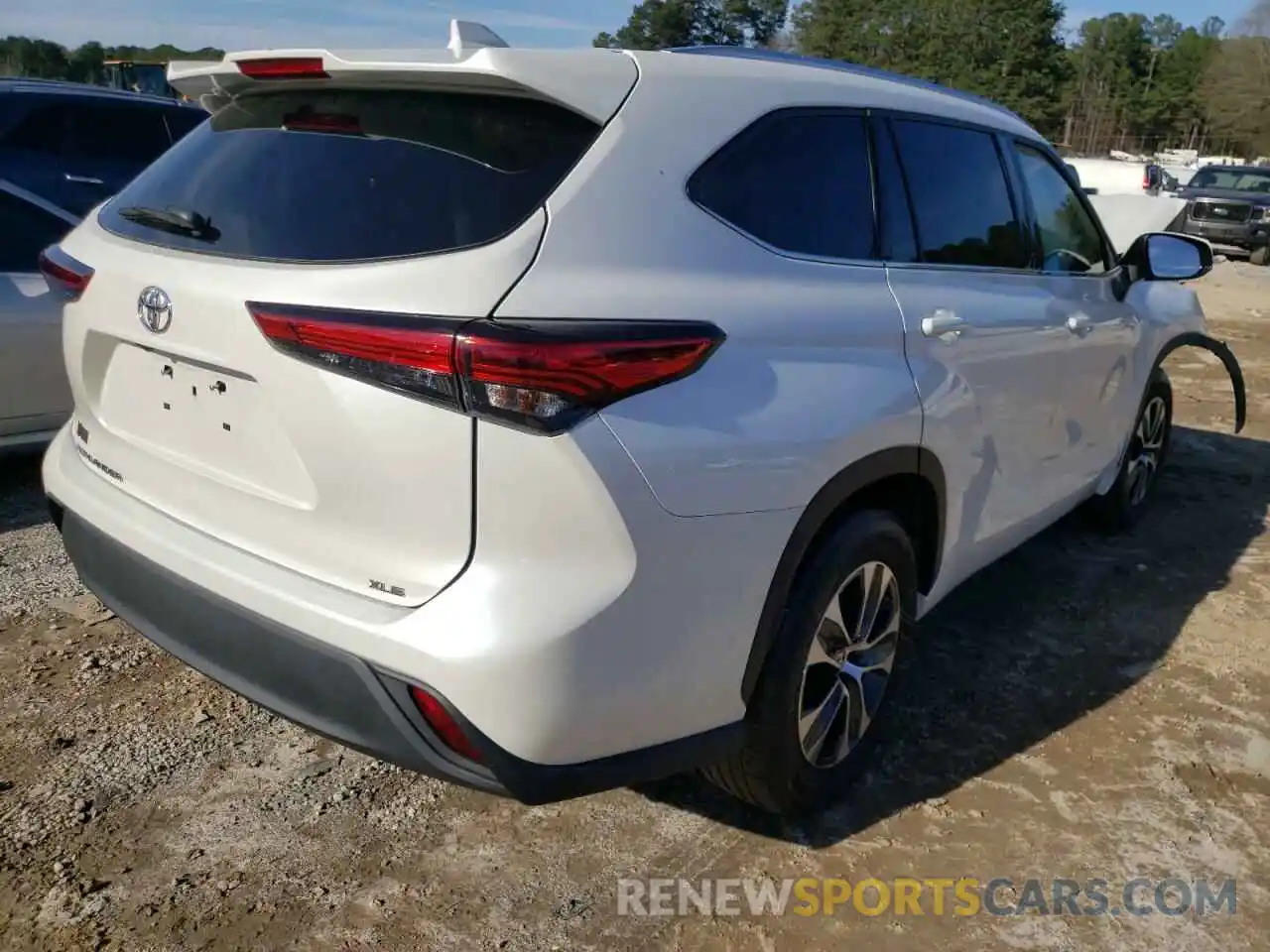 4 Photograph of a damaged car 5TDGZRAH1LS023401 TOYOTA HIGHLANDER 2020