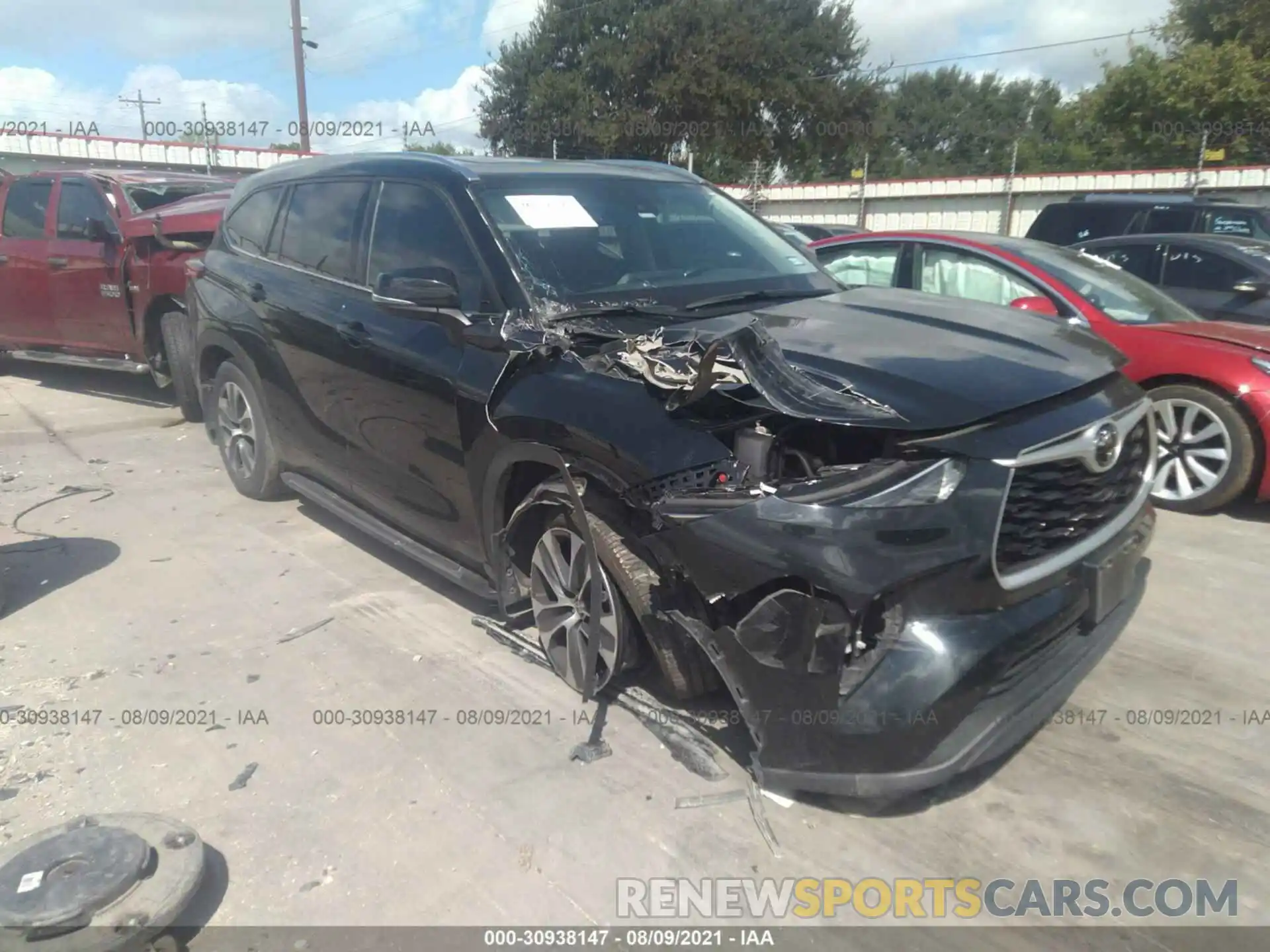 1 Photograph of a damaged car 5TDGZRAH1LS502482 TOYOTA HIGHLANDER 2020