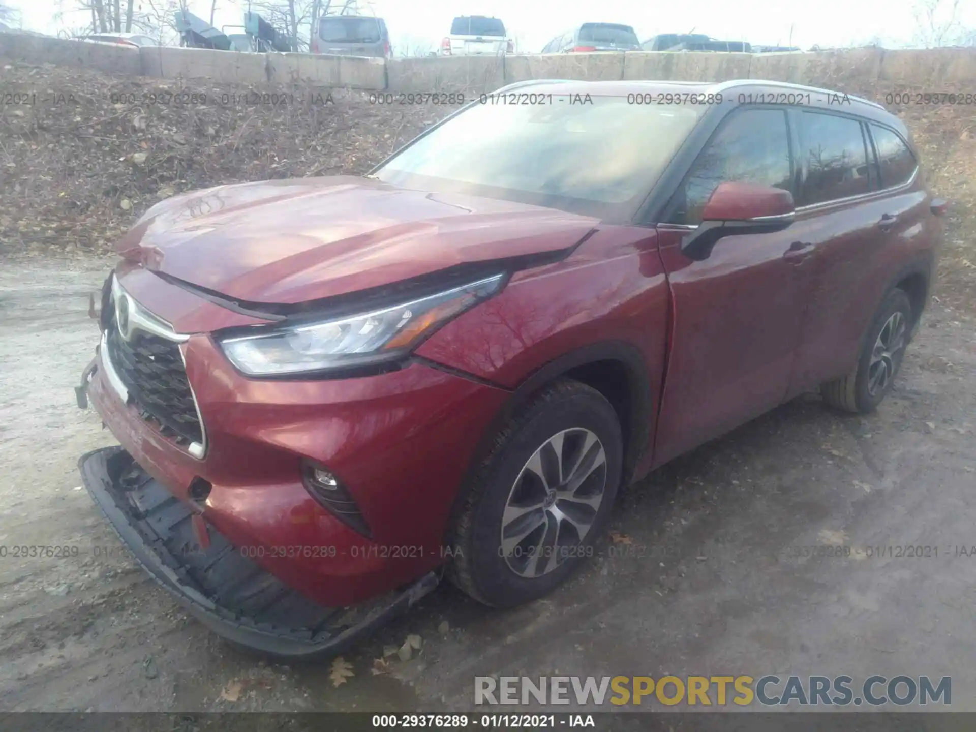 2 Photograph of a damaged car 5TDGZRAH1LS506323 TOYOTA HIGHLANDER 2020