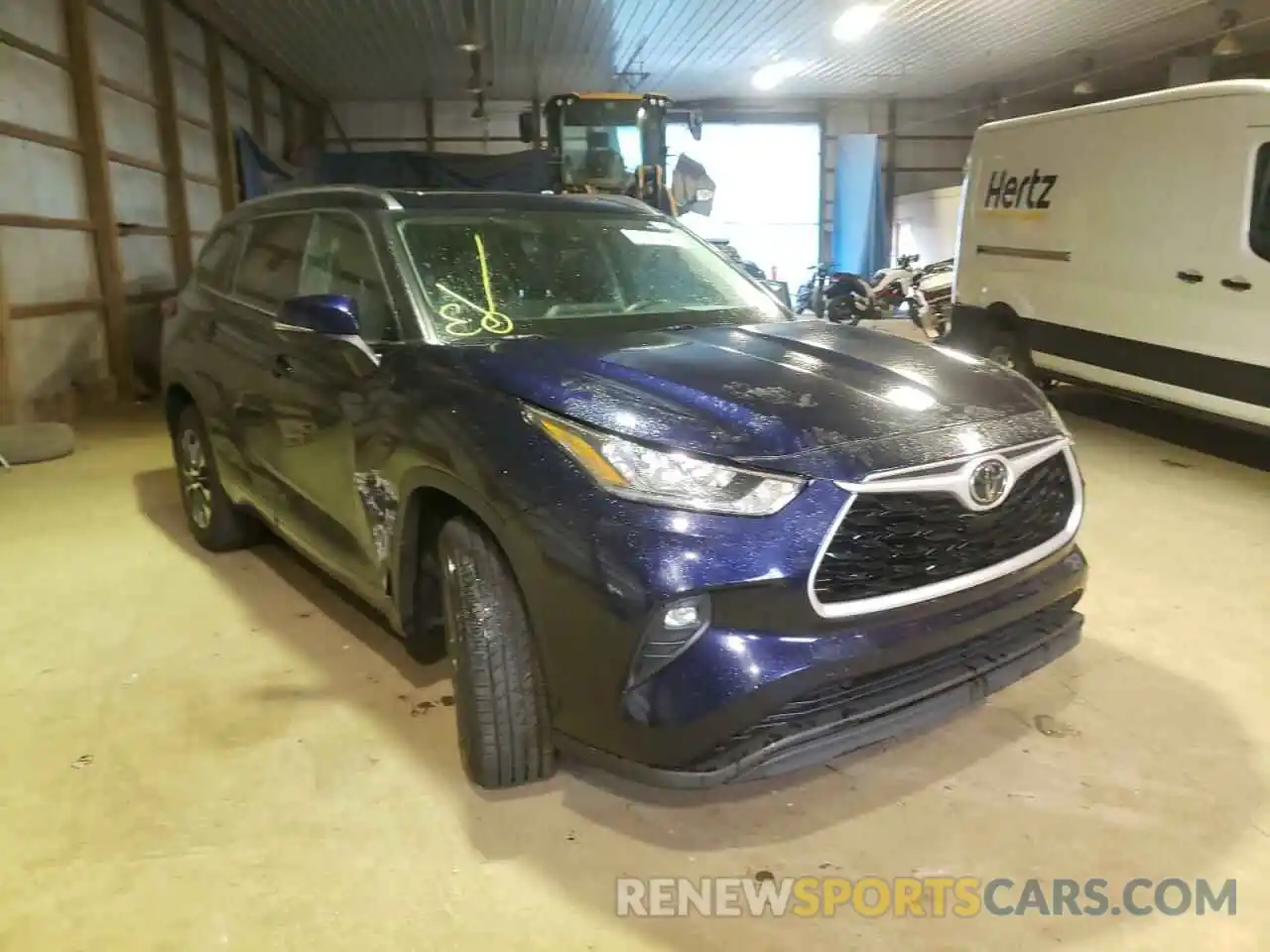 1 Photograph of a damaged car 5TDGZRAH2LS009278 TOYOTA HIGHLANDER 2020