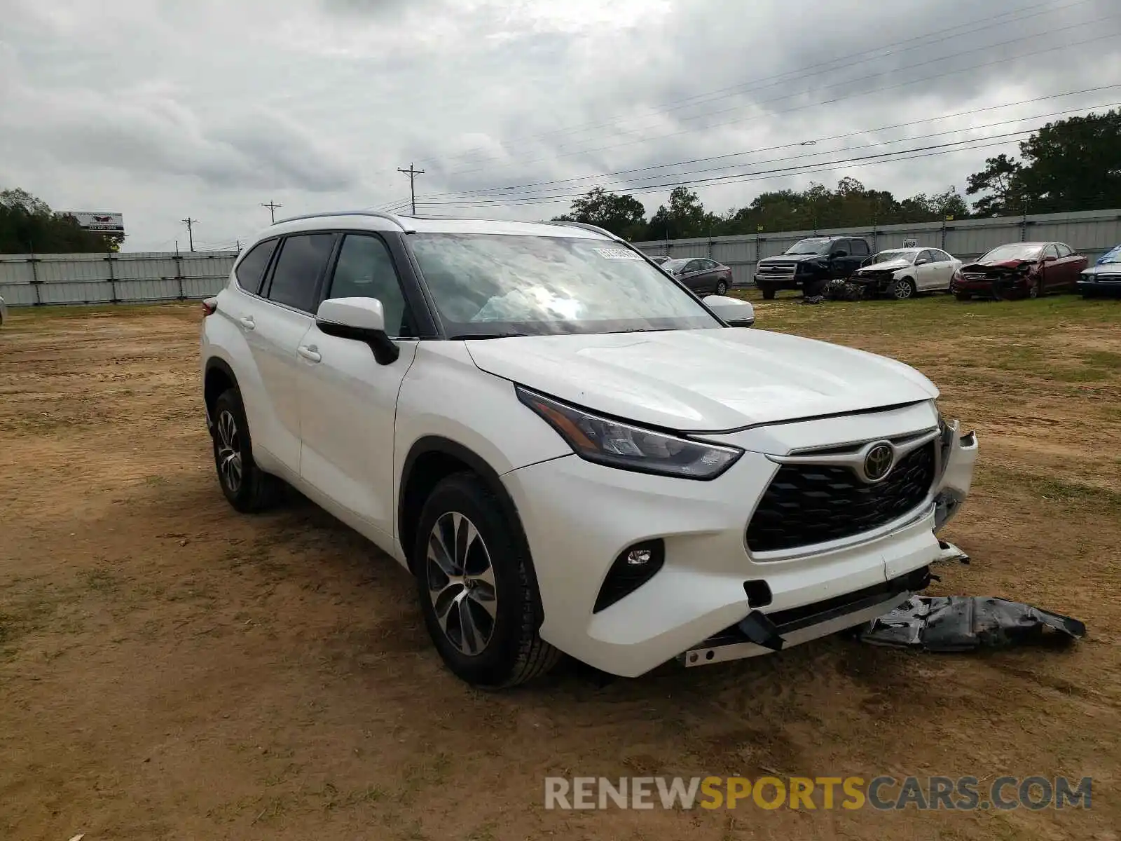 1 Photograph of a damaged car 5TDGZRAH2LS021916 TOYOTA HIGHLANDER 2020