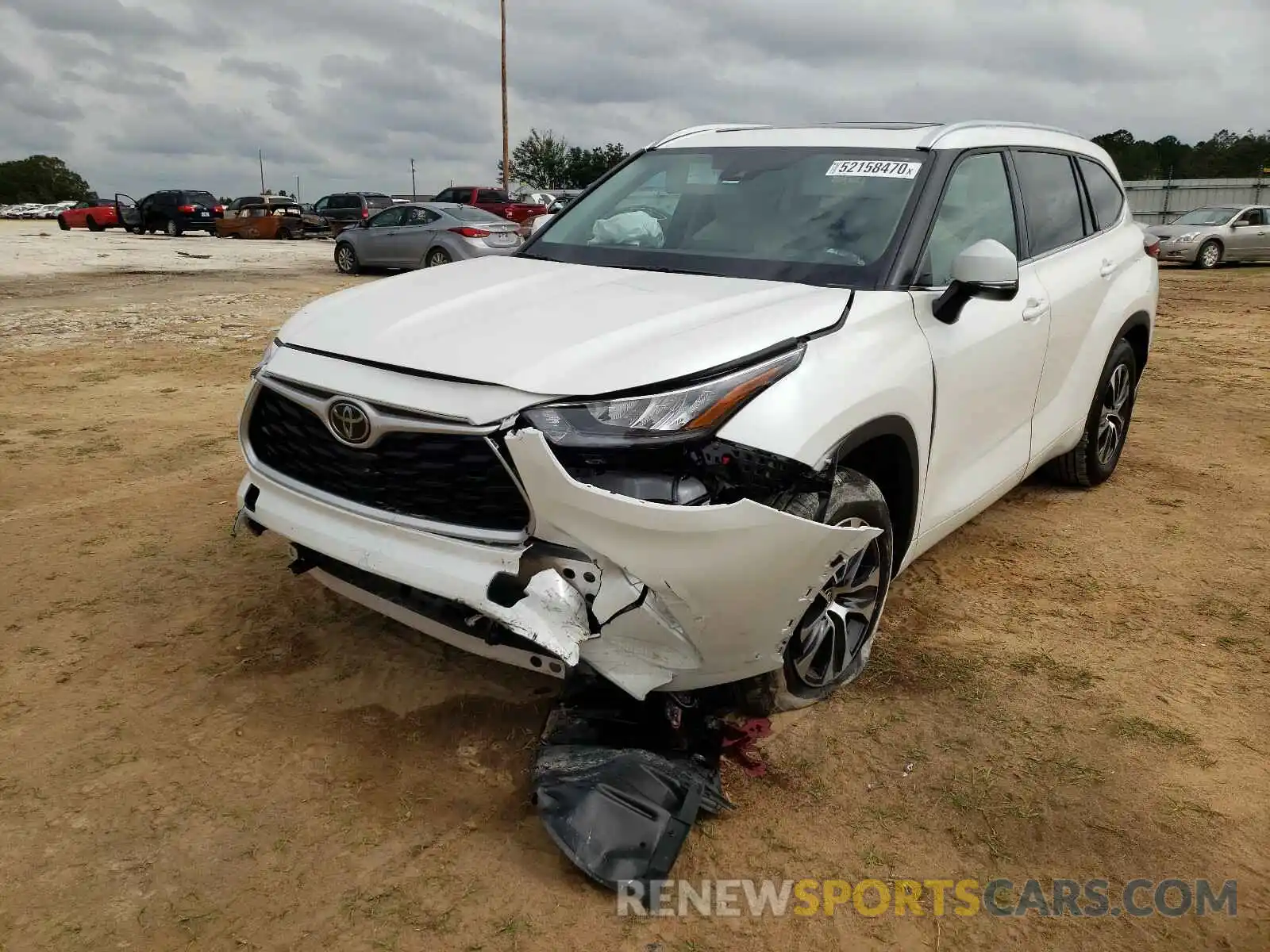 2 Photograph of a damaged car 5TDGZRAH2LS021916 TOYOTA HIGHLANDER 2020