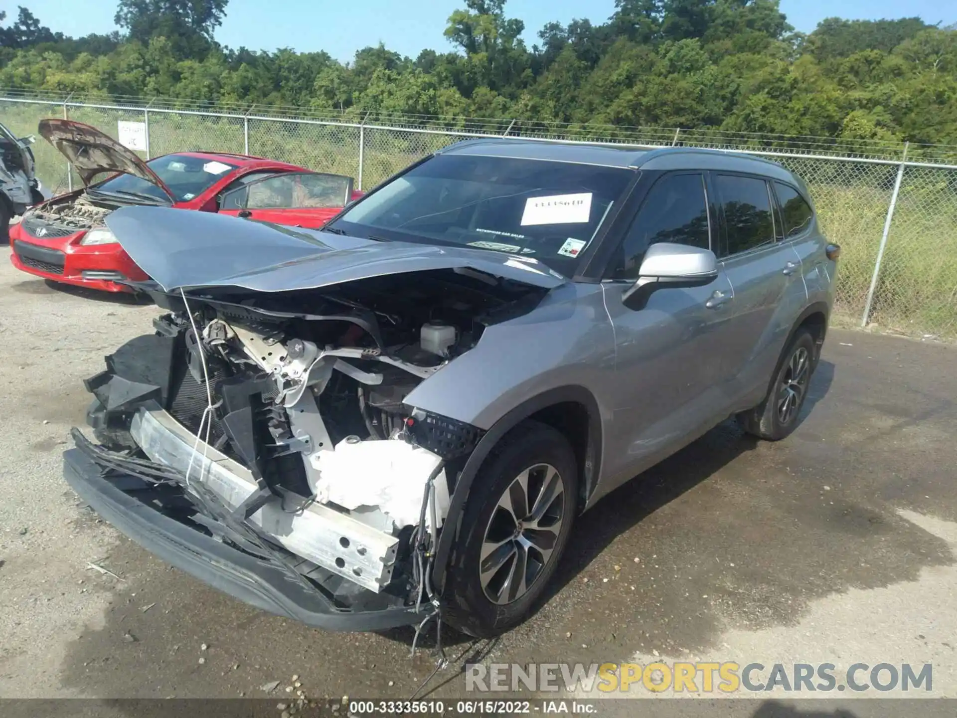 2 Photograph of a damaged car 5TDGZRAH2LS502765 TOYOTA HIGHLANDER 2020