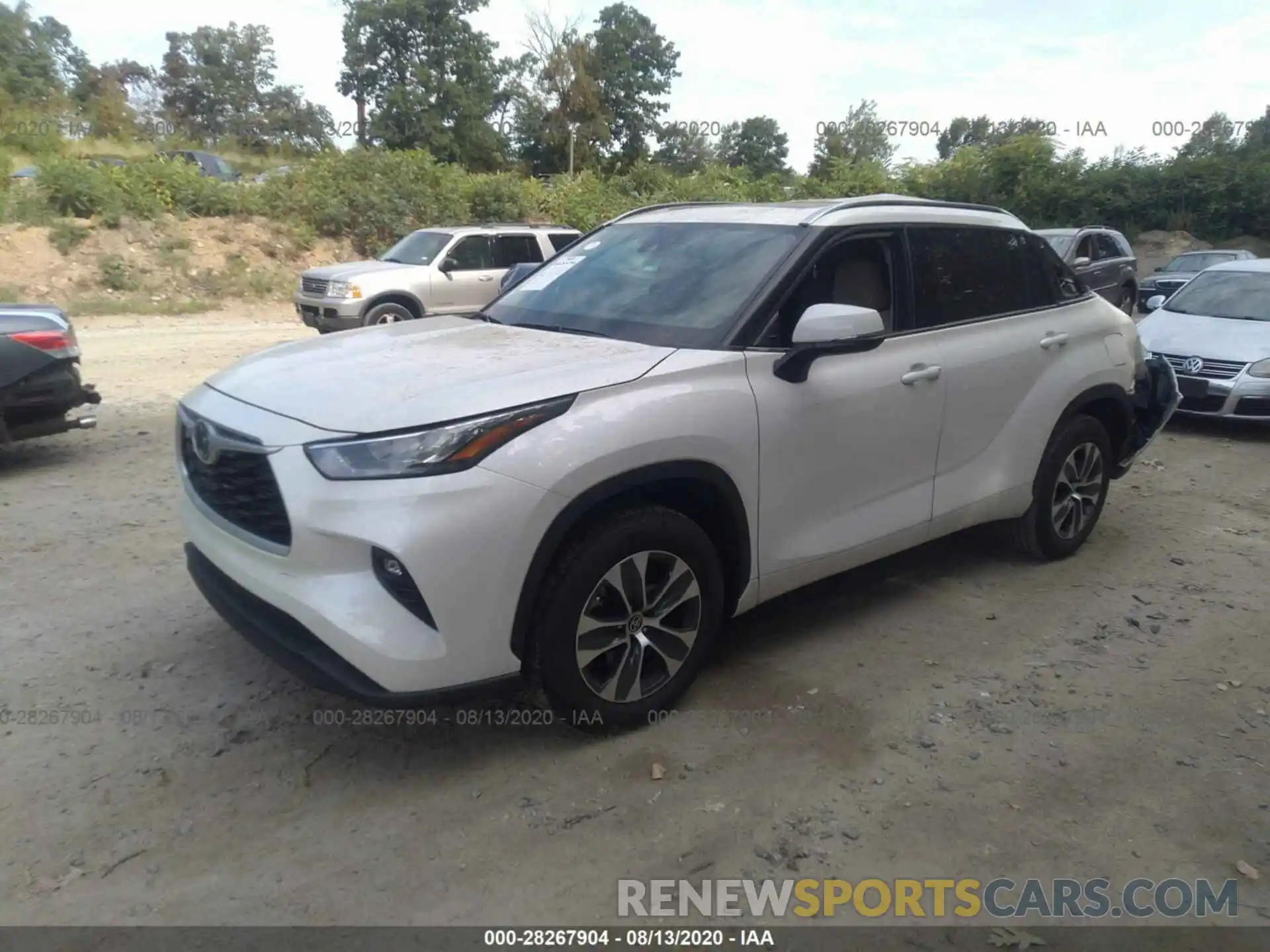 2 Photograph of a damaged car 5TDGZRAH2LS504760 TOYOTA HIGHLANDER 2020