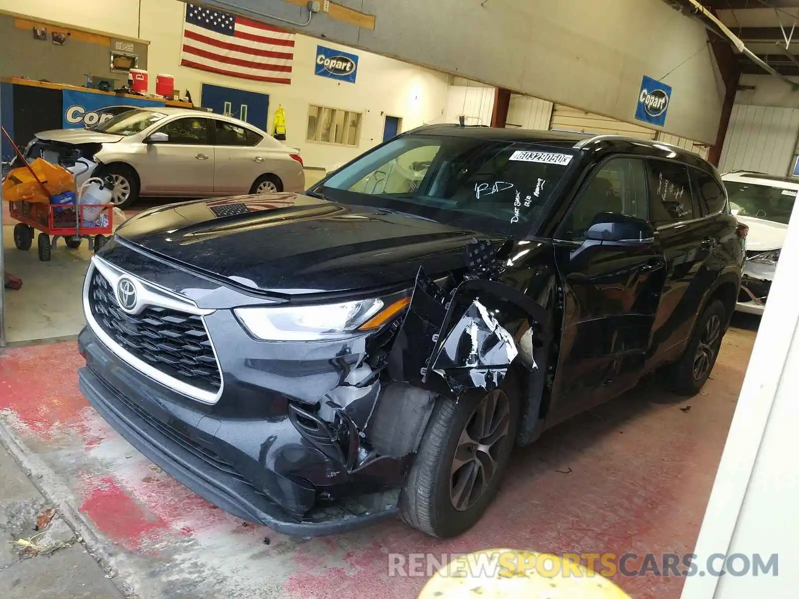 2 Photograph of a damaged car 5TDGZRAH2LS505889 TOYOTA HIGHLANDER 2020