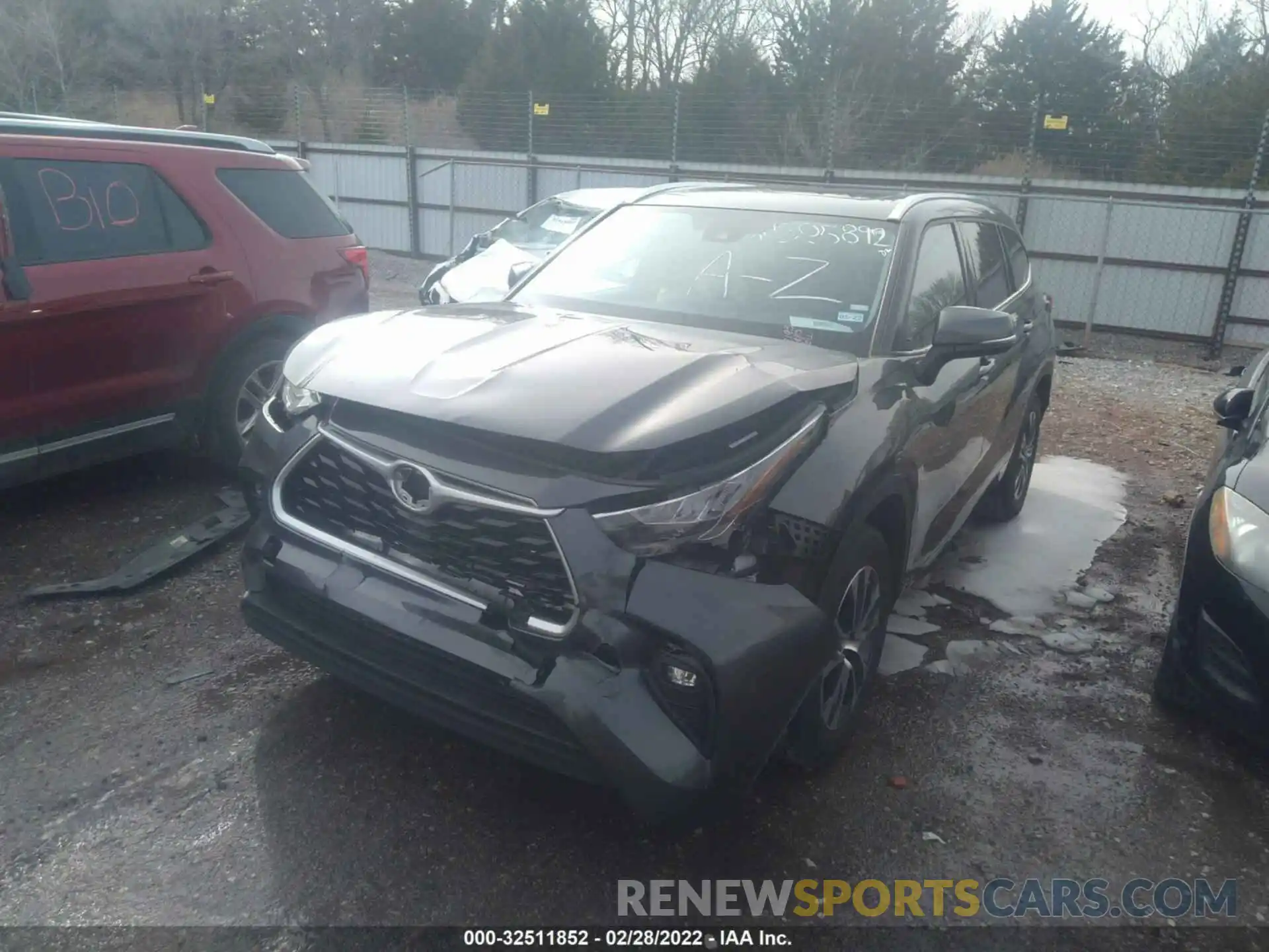 2 Photograph of a damaged car 5TDGZRAH2LS505892 TOYOTA HIGHLANDER 2020