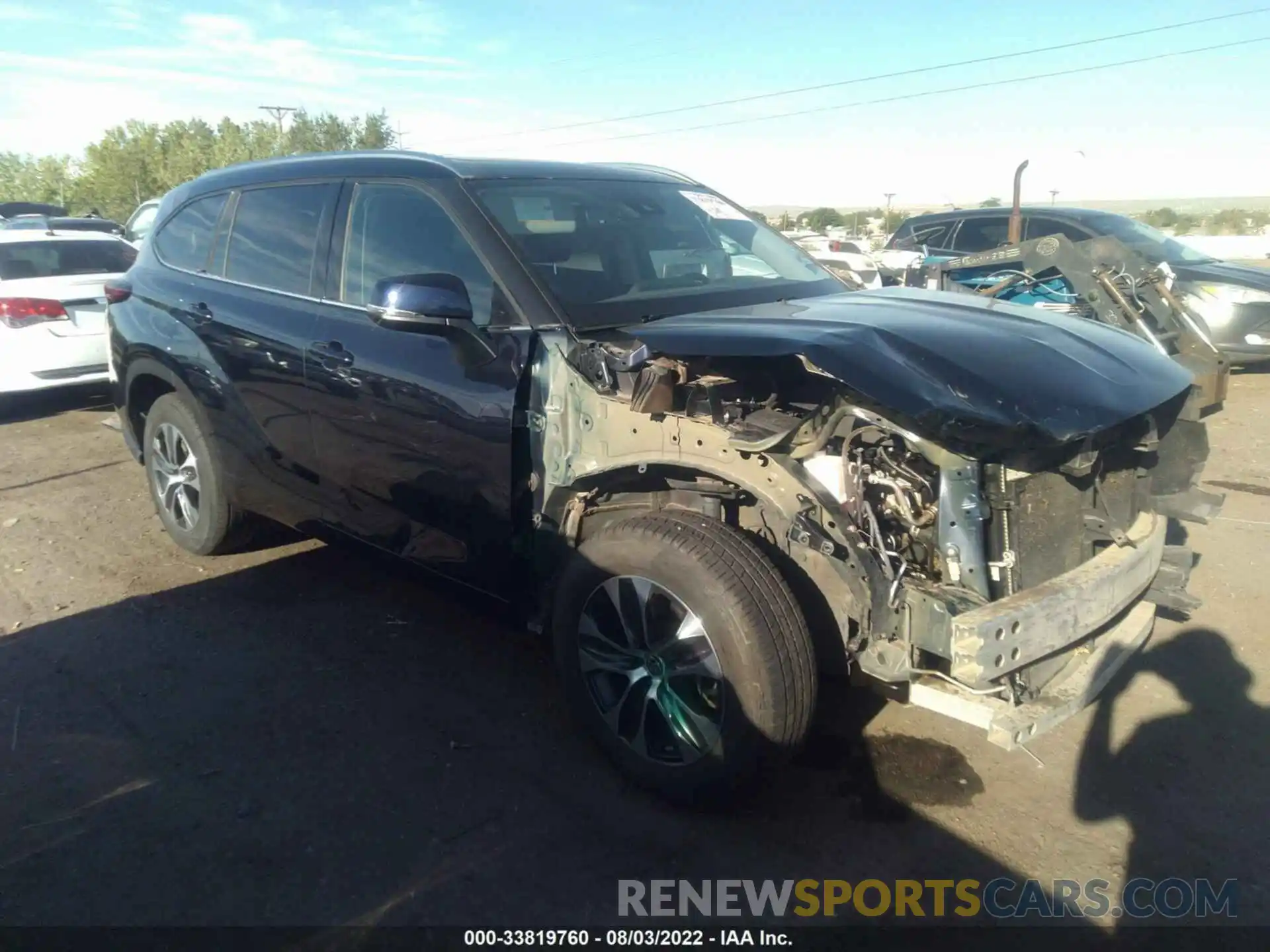 1 Photograph of a damaged car 5TDGZRAH2LS506136 TOYOTA HIGHLANDER 2020