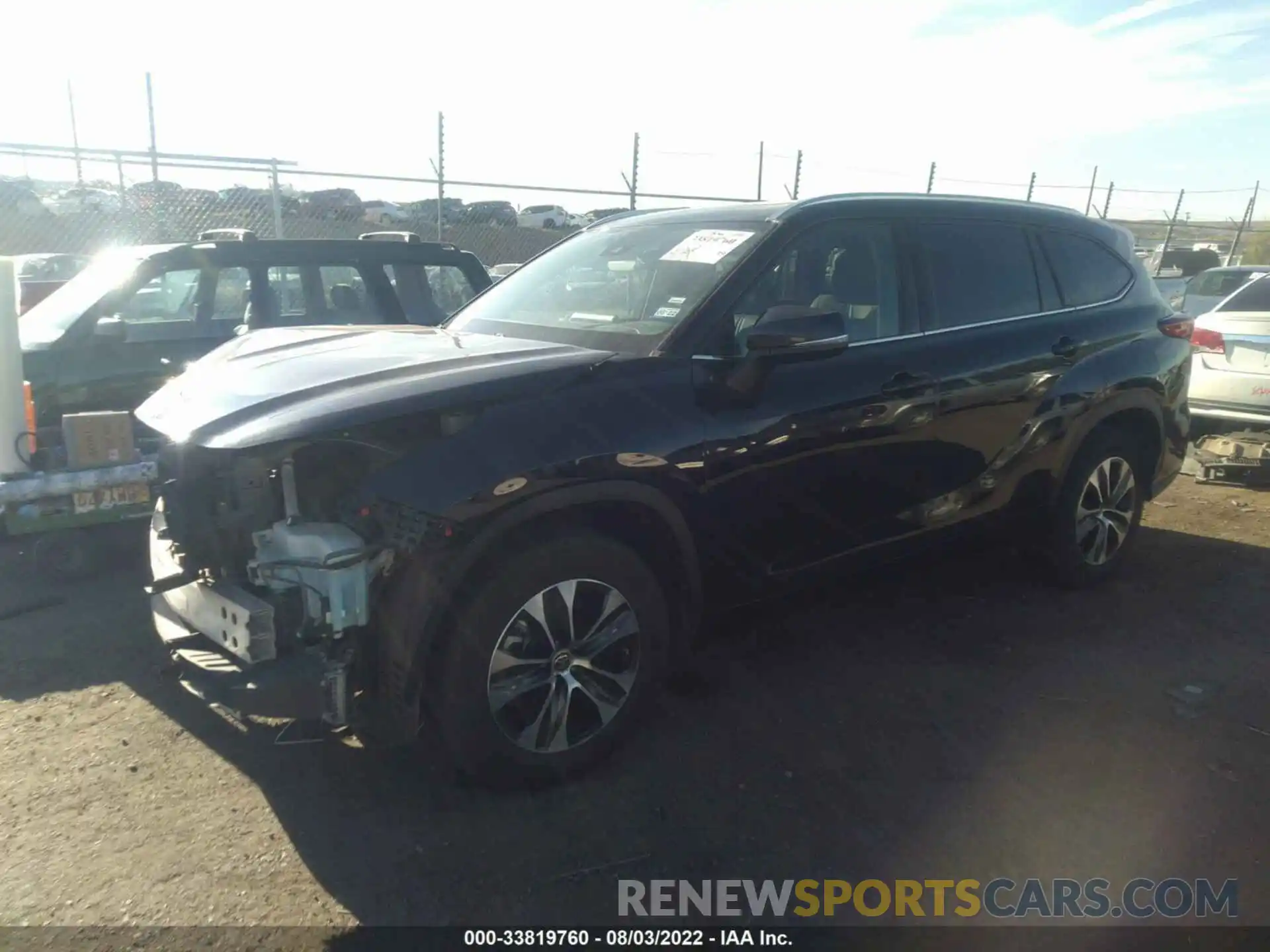 2 Photograph of a damaged car 5TDGZRAH2LS506136 TOYOTA HIGHLANDER 2020