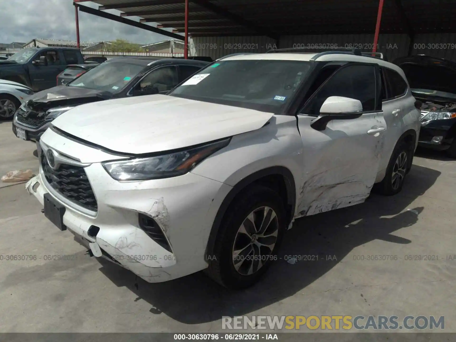 2 Photograph of a damaged car 5TDGZRAH2LS510235 TOYOTA HIGHLANDER 2020