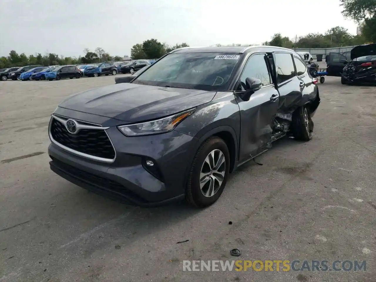 2 Photograph of a damaged car 5TDGZRAH2LS513961 TOYOTA HIGHLANDER 2020