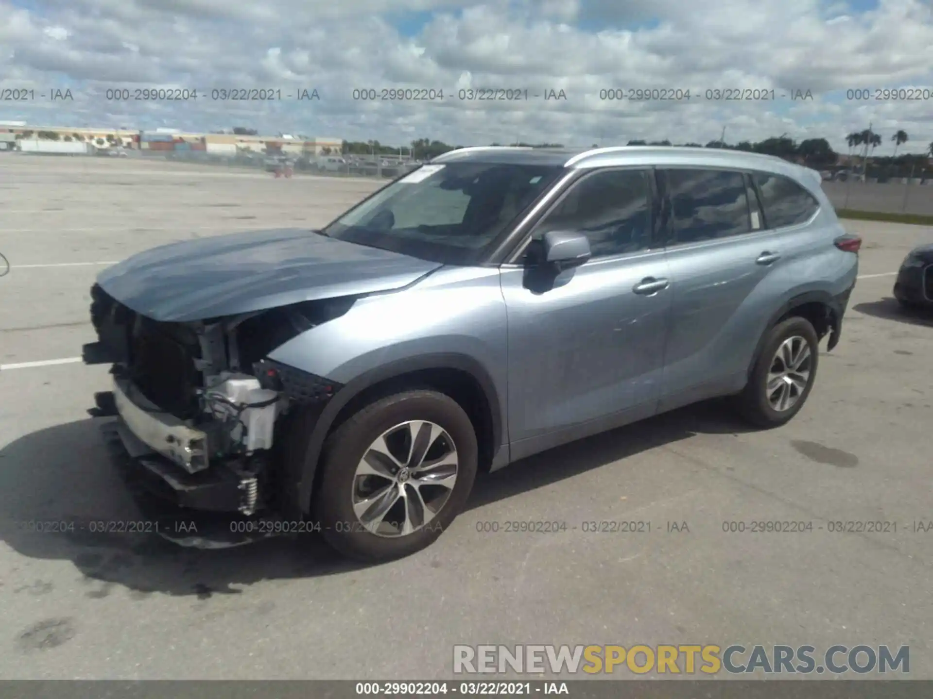 2 Photograph of a damaged car 5TDGZRAH3LS002873 TOYOTA HIGHLANDER 2020