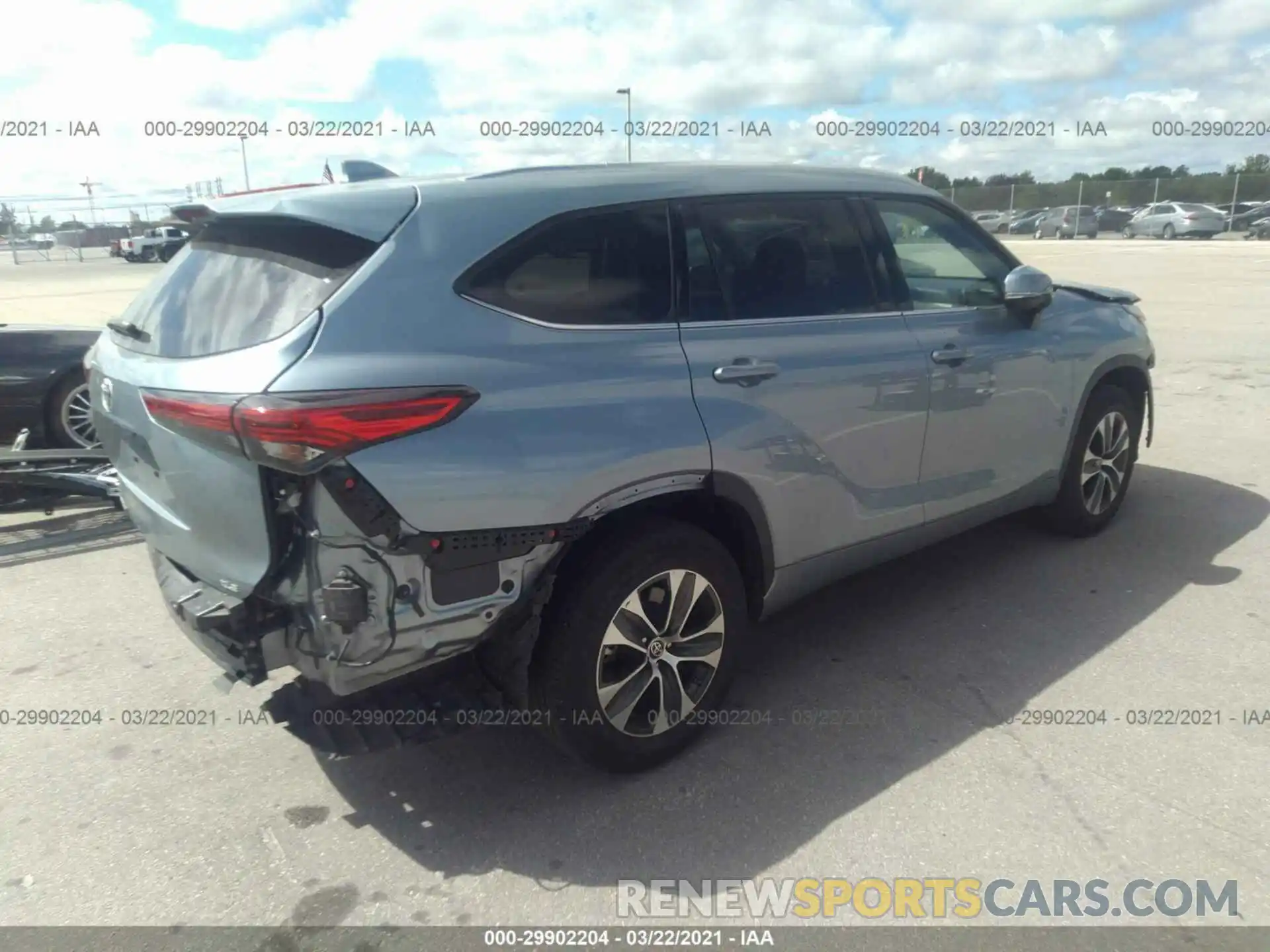 4 Photograph of a damaged car 5TDGZRAH3LS002873 TOYOTA HIGHLANDER 2020