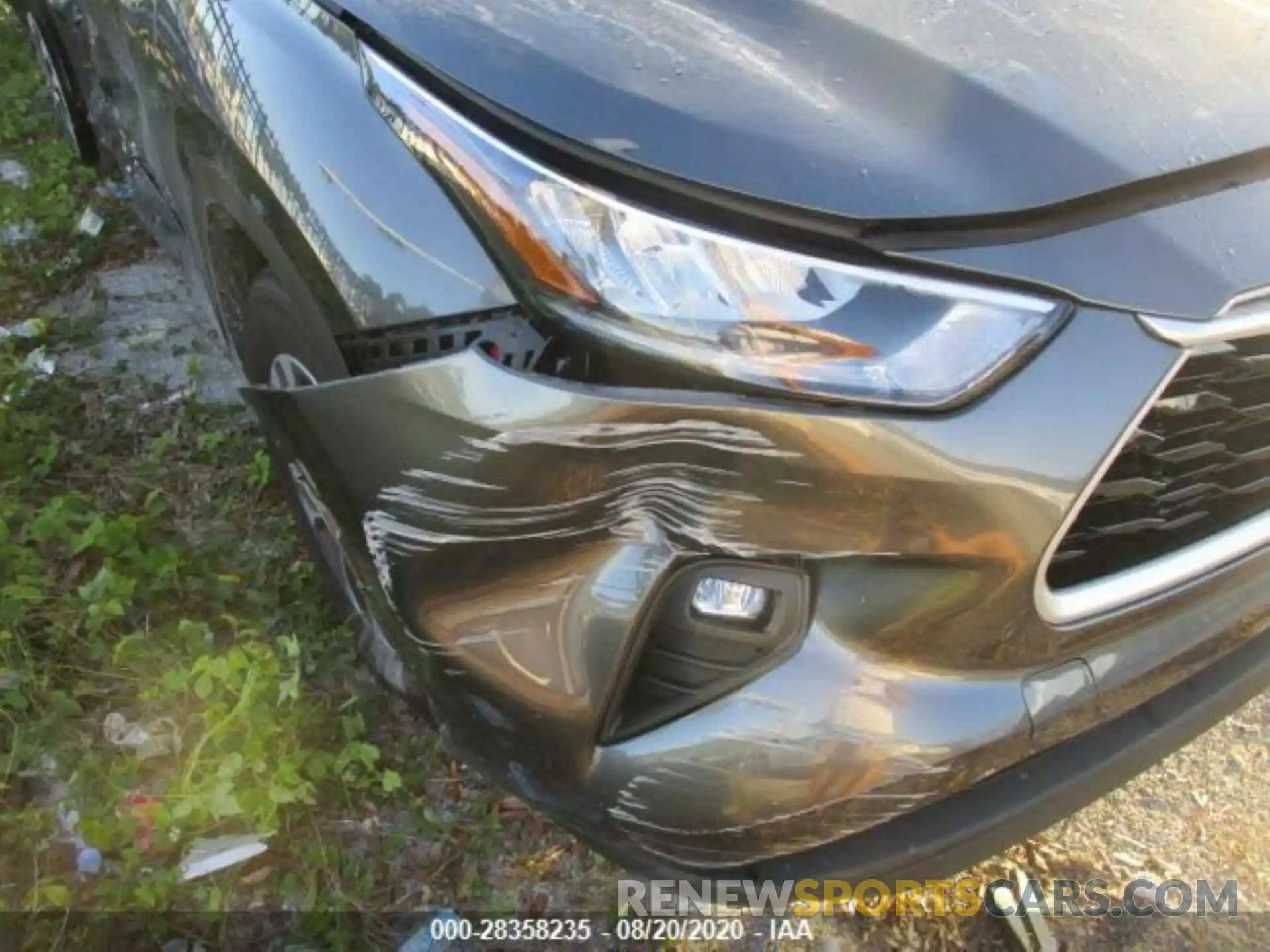 2 Photograph of a damaged car 5TDGZRAH3LS003294 TOYOTA HIGHLANDER 2020