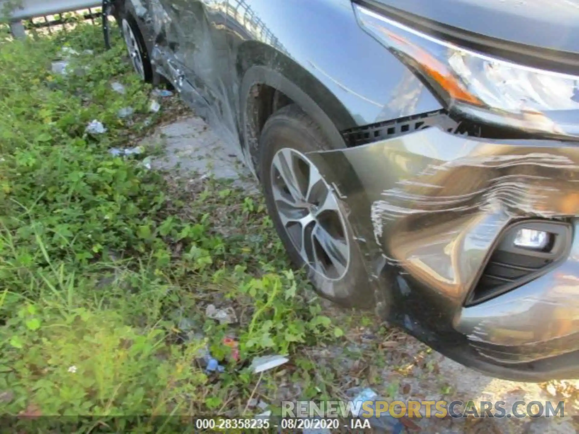 3 Photograph of a damaged car 5TDGZRAH3LS003294 TOYOTA HIGHLANDER 2020