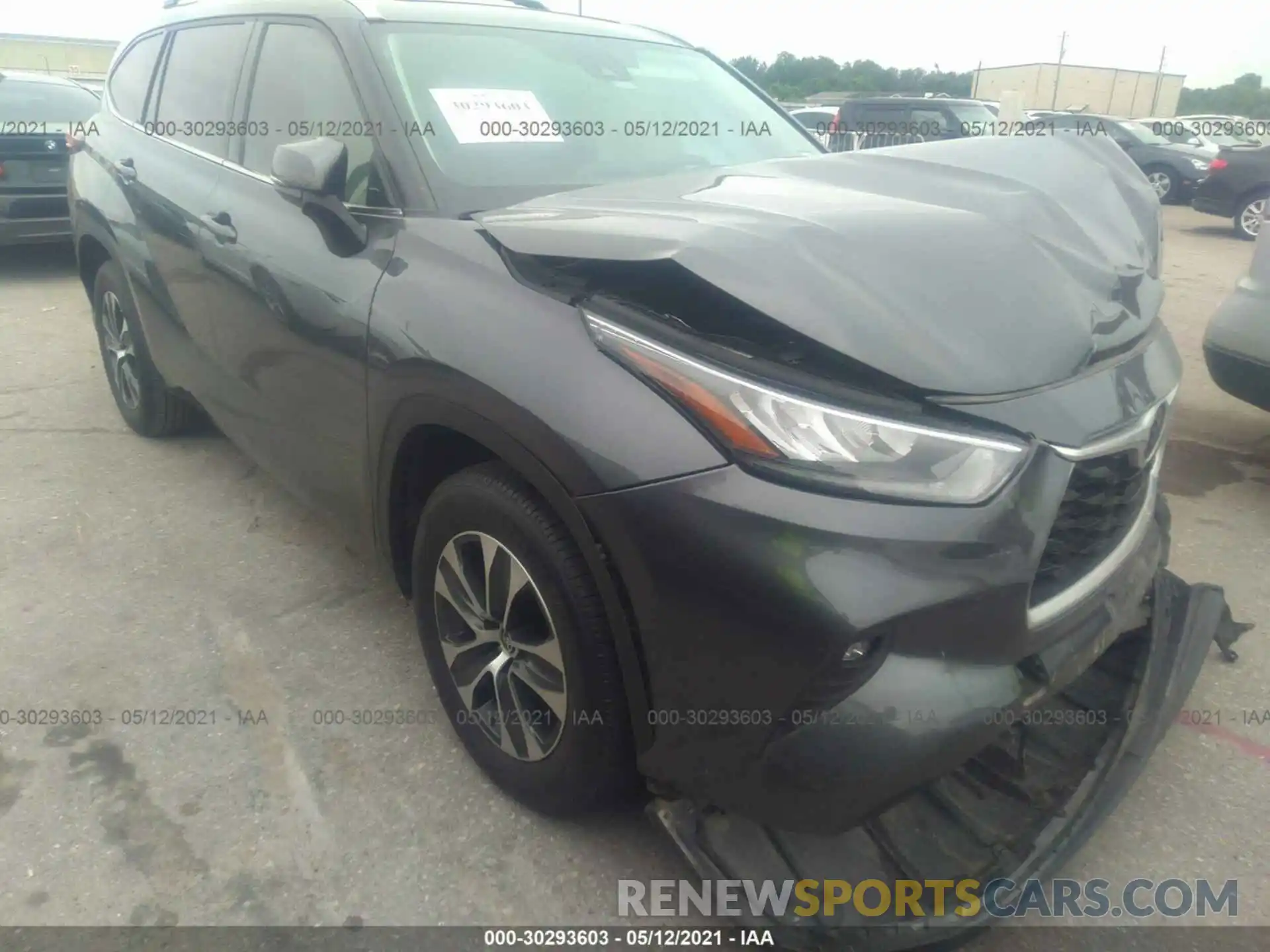 1 Photograph of a damaged car 5TDGZRAH3LS003411 TOYOTA HIGHLANDER 2020