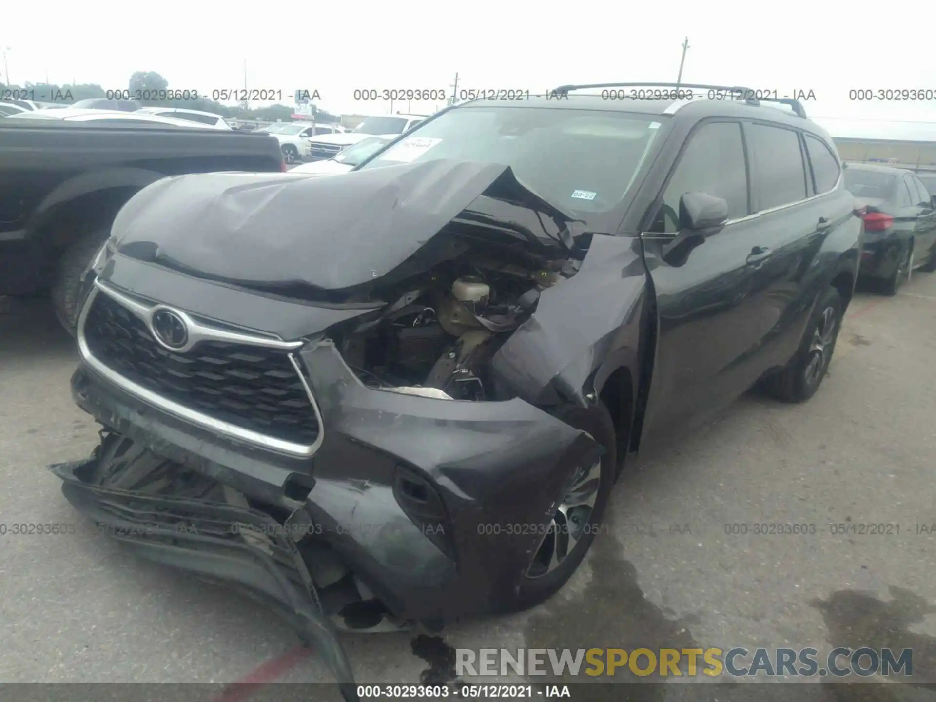 2 Photograph of a damaged car 5TDGZRAH3LS003411 TOYOTA HIGHLANDER 2020