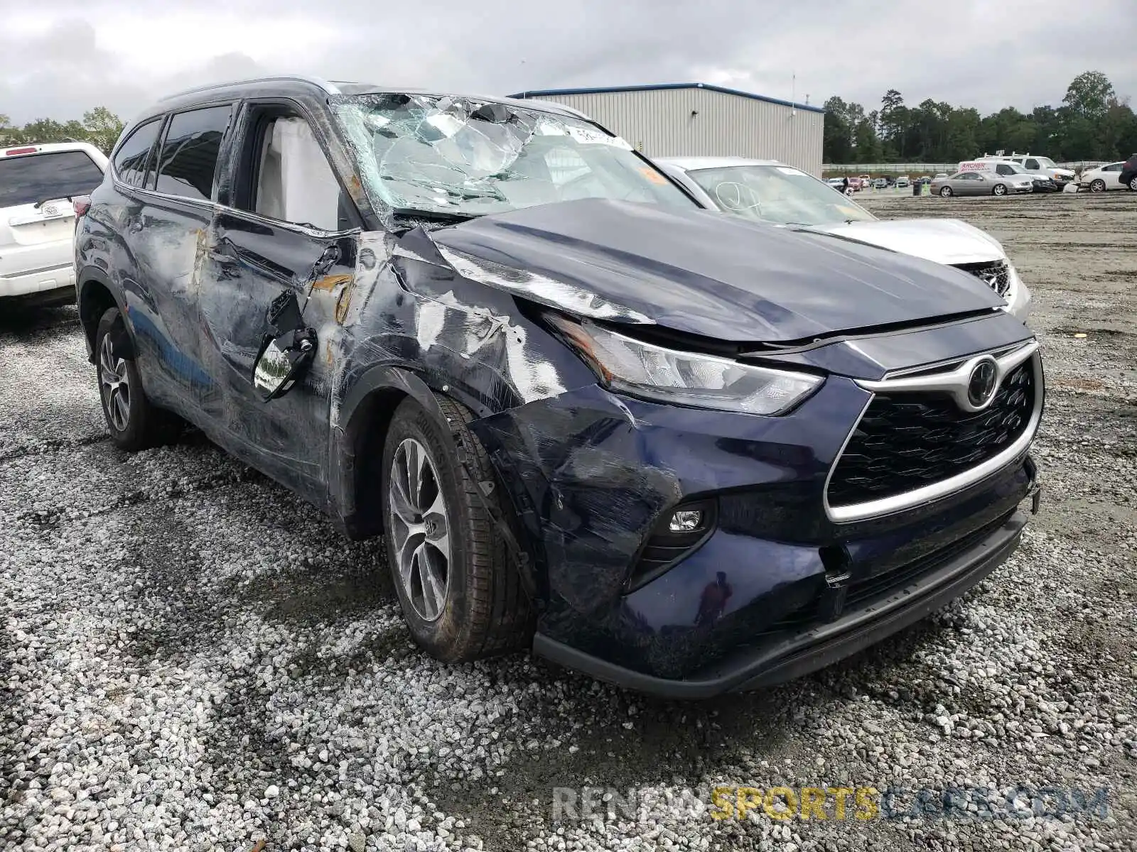 1 Photograph of a damaged car 5TDGZRAH3LS004347 TOYOTA HIGHLANDER 2020