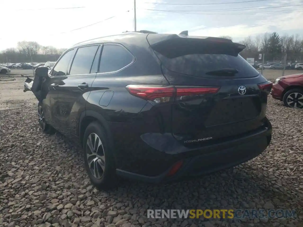 3 Photograph of a damaged car 5TDGZRAH3LS008091 TOYOTA HIGHLANDER 2020