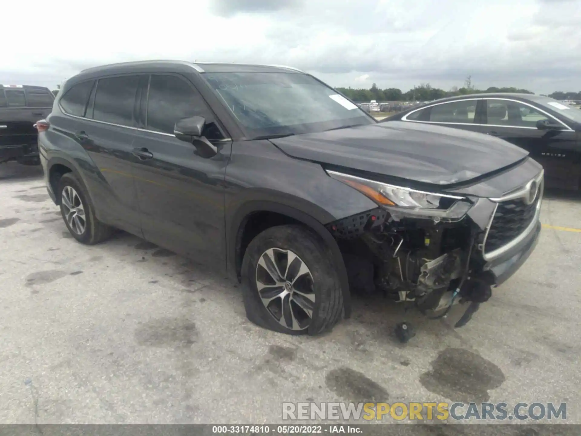 1 Photograph of a damaged car 5TDGZRAH3LS009354 TOYOTA HIGHLANDER 2020