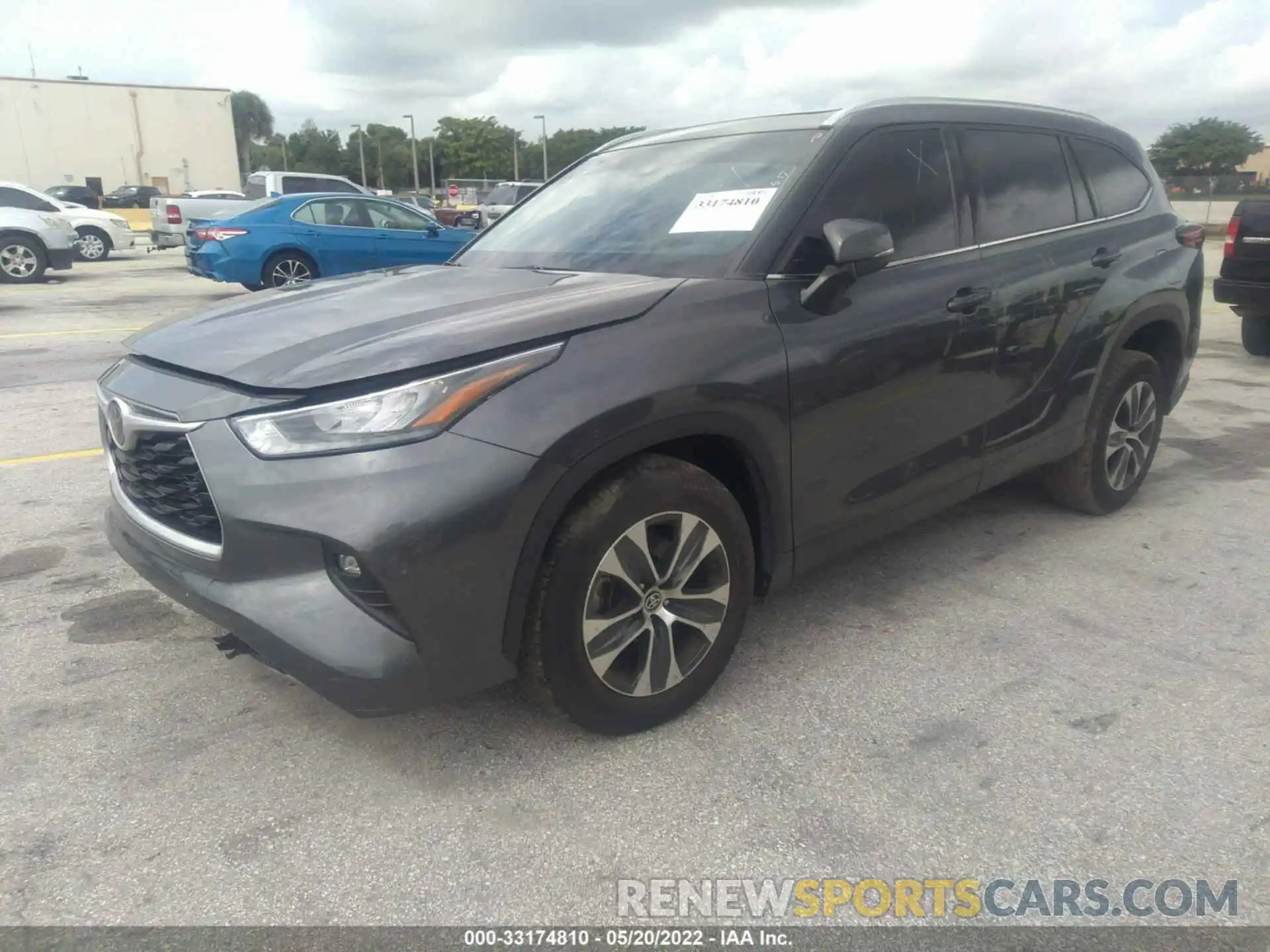 2 Photograph of a damaged car 5TDGZRAH3LS009354 TOYOTA HIGHLANDER 2020