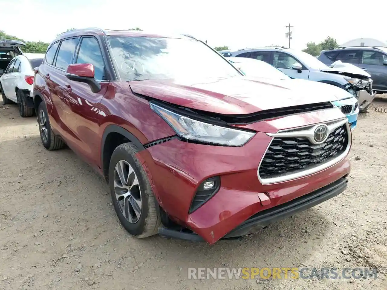 1 Photograph of a damaged car 5TDGZRAH3LS010231 TOYOTA HIGHLANDER 2020