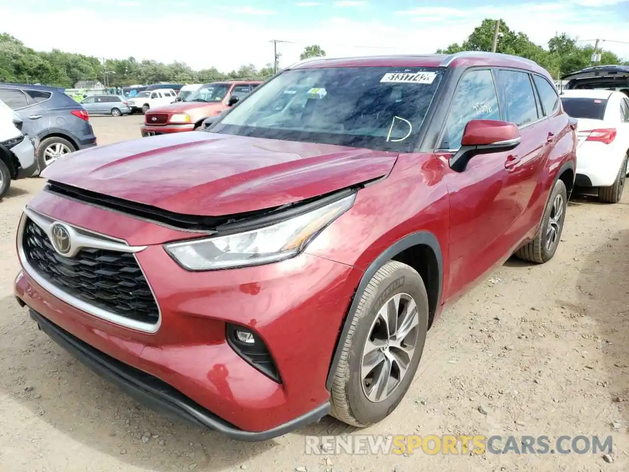 2 Photograph of a damaged car 5TDGZRAH3LS010231 TOYOTA HIGHLANDER 2020