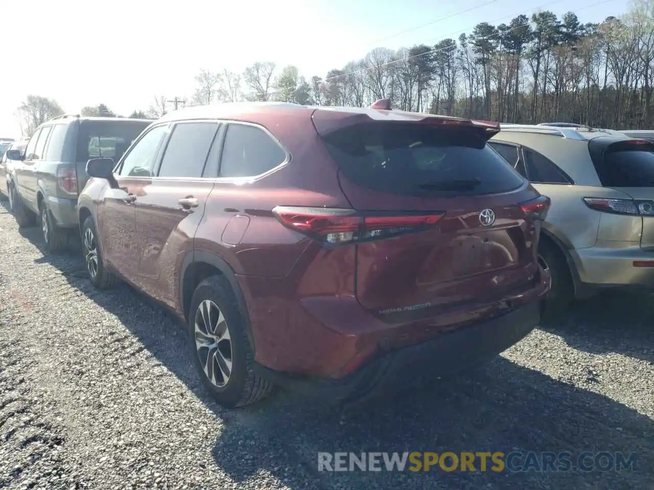 3 Photograph of a damaged car 5TDGZRAH3LS011198 TOYOTA HIGHLANDER 2020