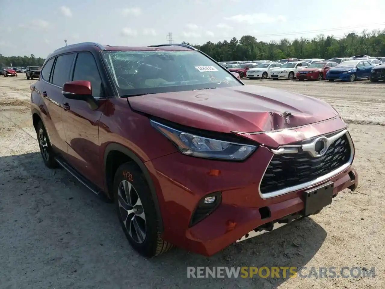 1 Photograph of a damaged car 5TDGZRAH3LS024775 TOYOTA HIGHLANDER 2020