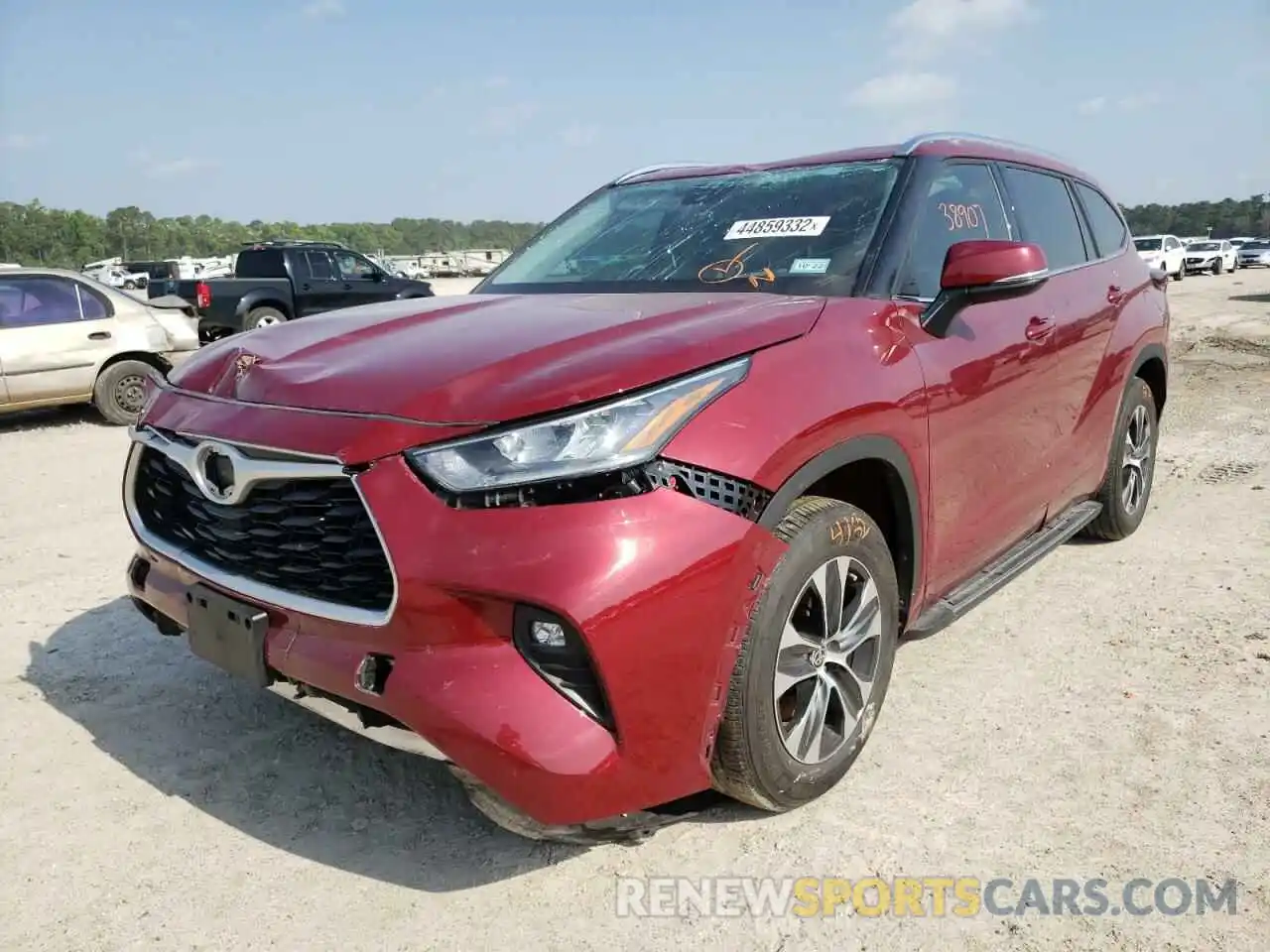 2 Photograph of a damaged car 5TDGZRAH3LS024775 TOYOTA HIGHLANDER 2020