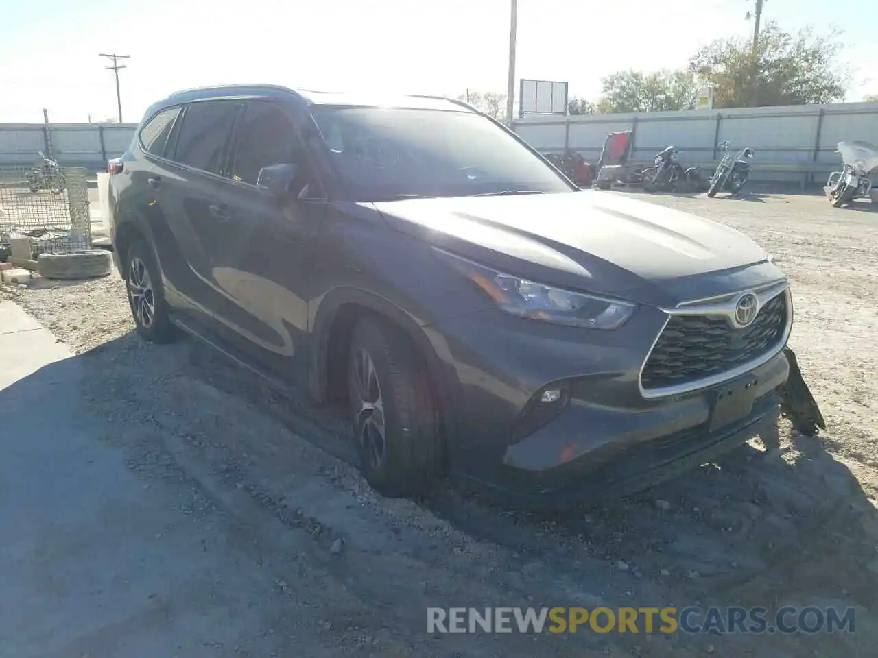 1 Photograph of a damaged car 5TDGZRAH3LS025182 TOYOTA HIGHLANDER 2020