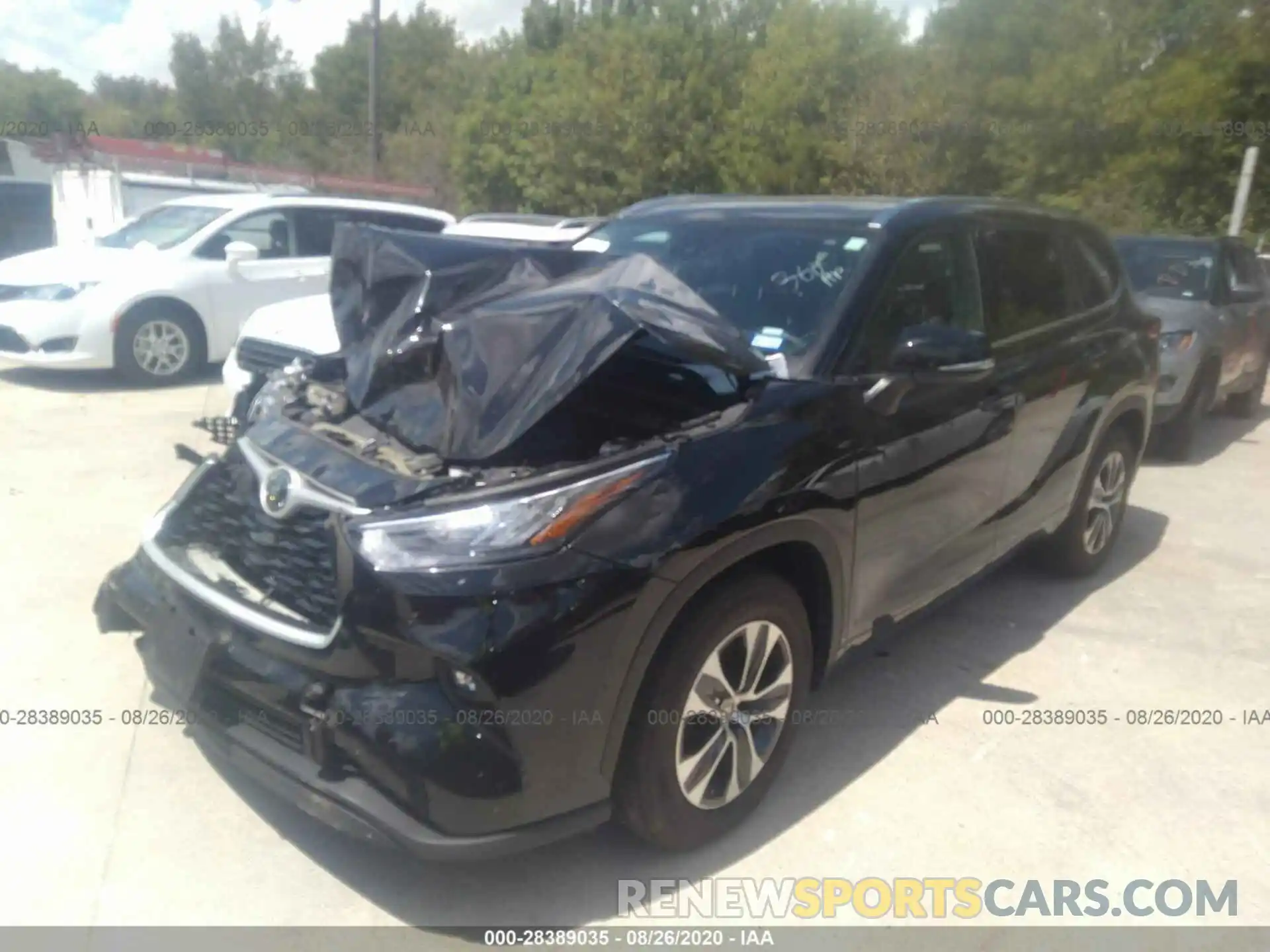 2 Photograph of a damaged car 5TDGZRAH3LS503648 TOYOTA HIGHLANDER 2020