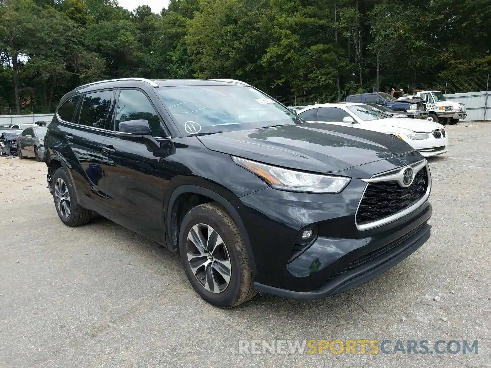 1 Photograph of a damaged car 5TDGZRAH3LS504945 TOYOTA HIGHLANDER 2020