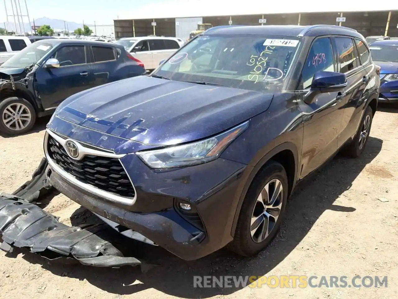 2 Photograph of a damaged car 5TDGZRAH3LS505304 TOYOTA HIGHLANDER 2020