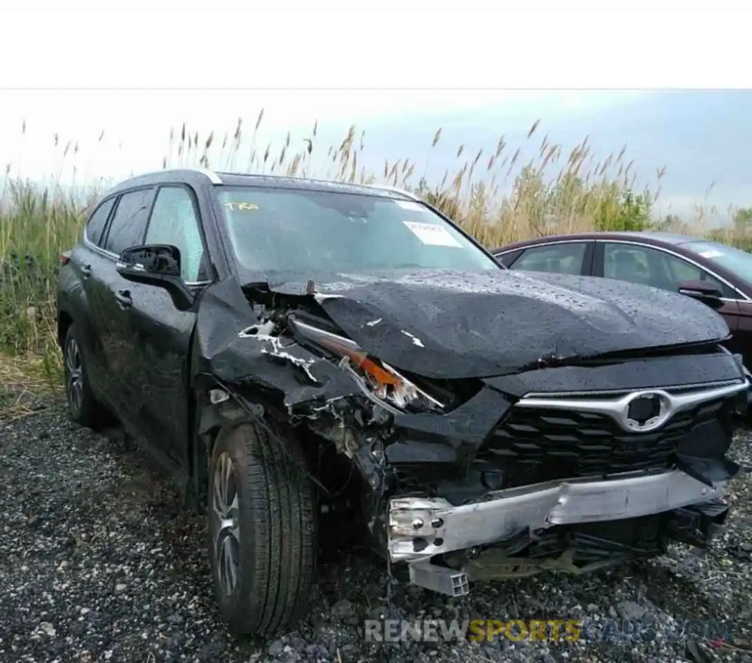 1 Photograph of a damaged car 5TDGZRAH3LS505433 TOYOTA HIGHLANDER 2020