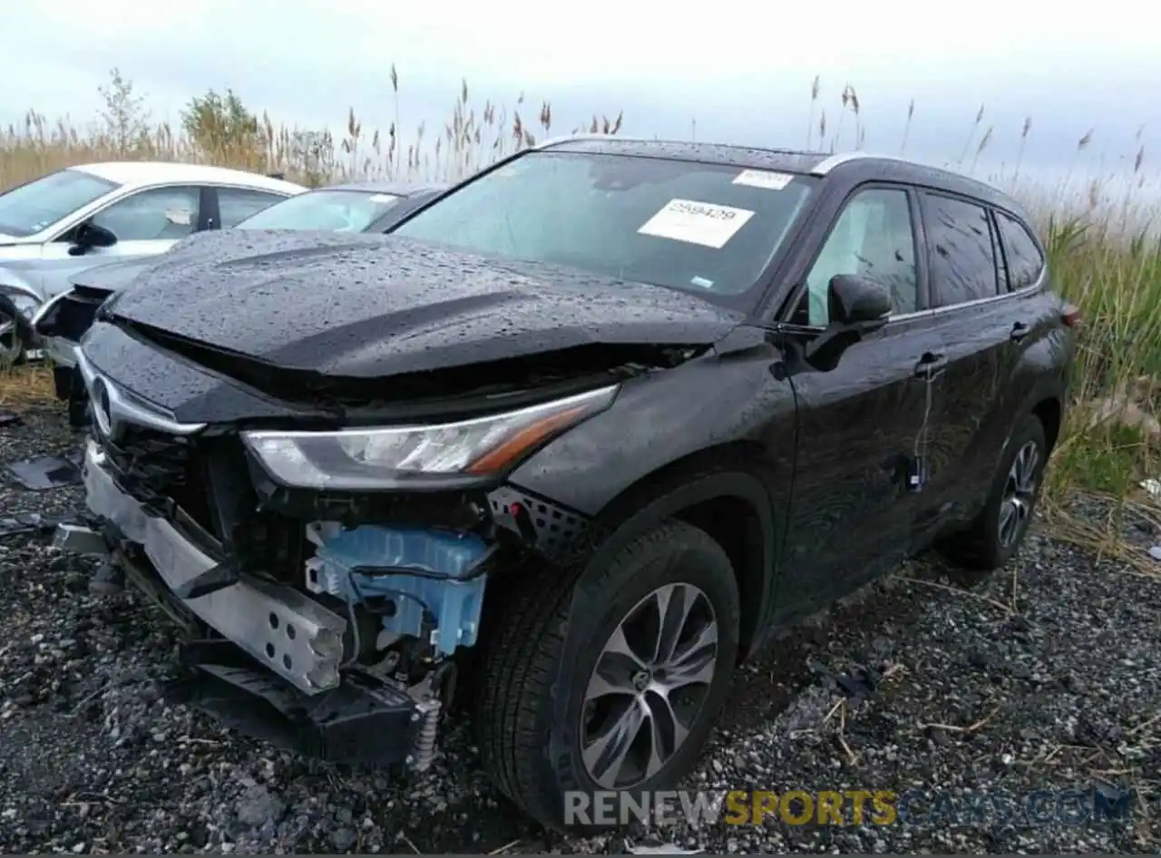 2 Photograph of a damaged car 5TDGZRAH3LS505433 TOYOTA HIGHLANDER 2020