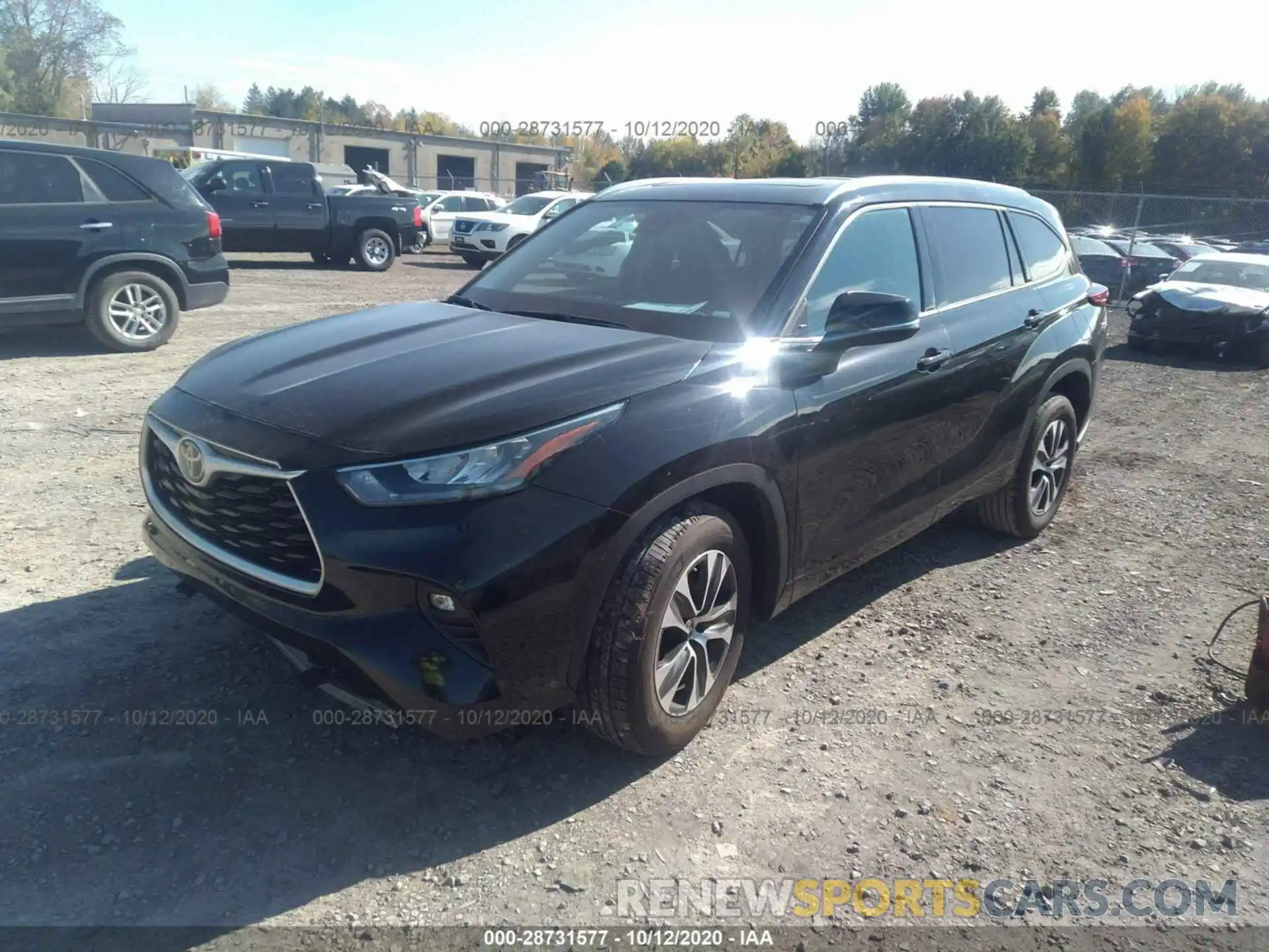 2 Photograph of a damaged car 5TDGZRAH3LS505738 TOYOTA HIGHLANDER 2020