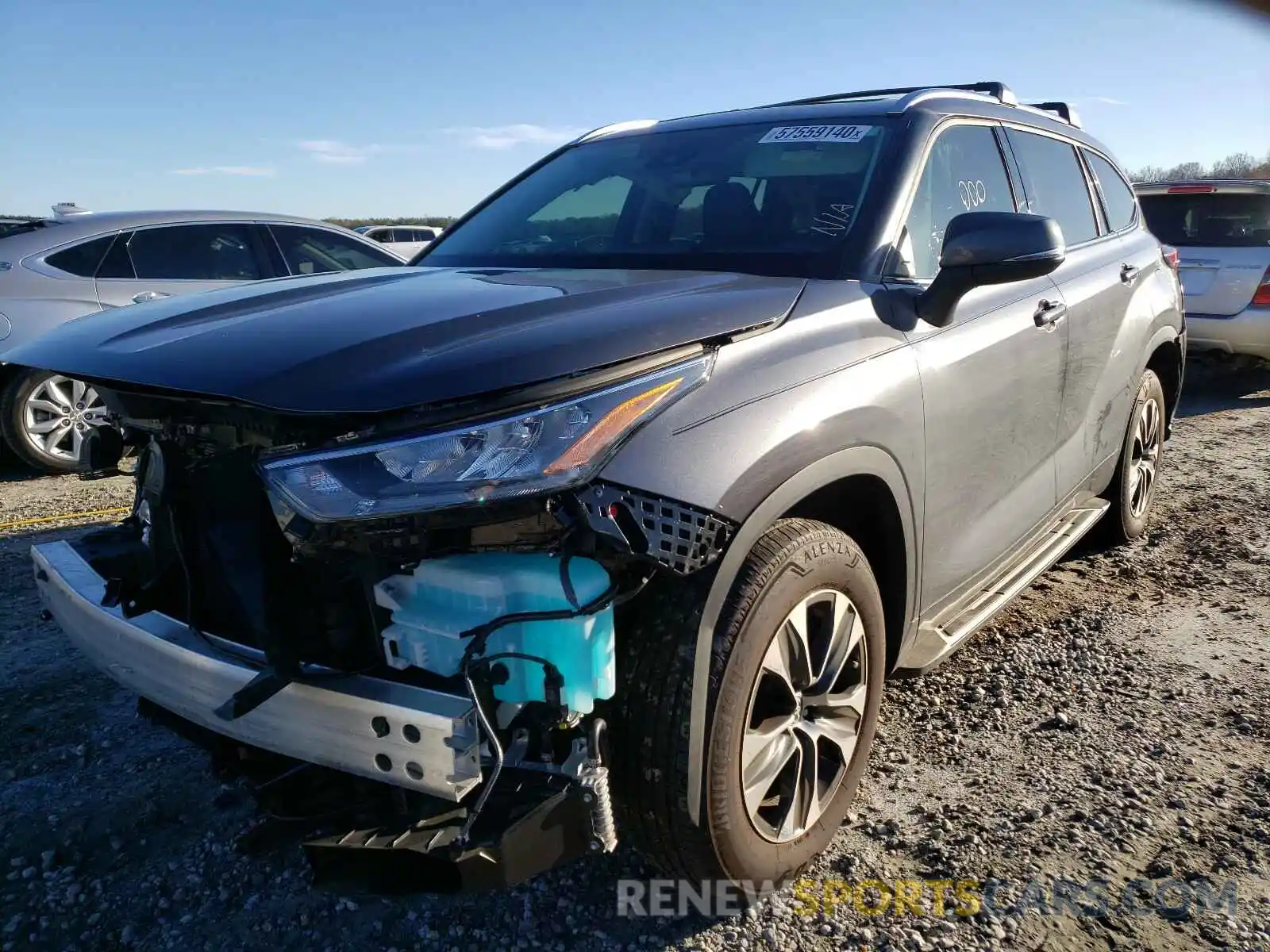 2 Photograph of a damaged car 5TDGZRAH4LS004227 TOYOTA HIGHLANDER 2020