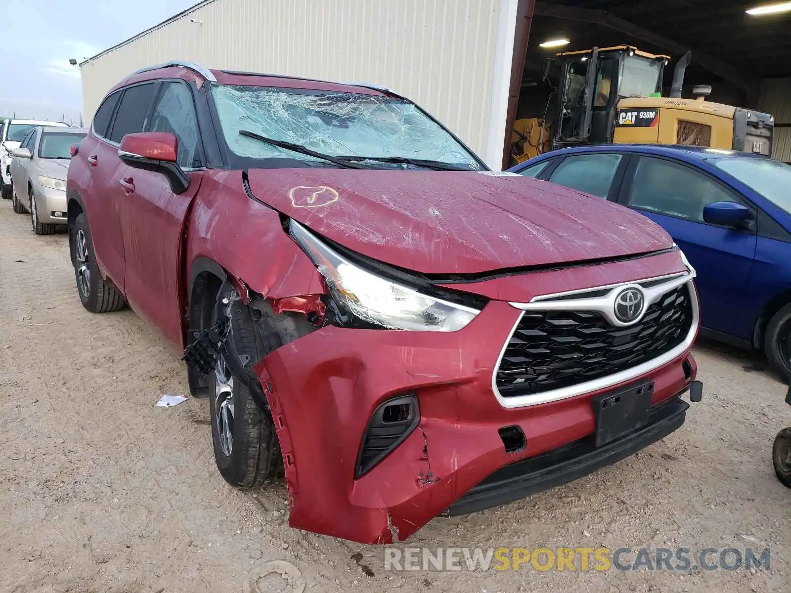 1 Photograph of a damaged car 5TDGZRAH4LS008973 TOYOTA HIGHLANDER 2020