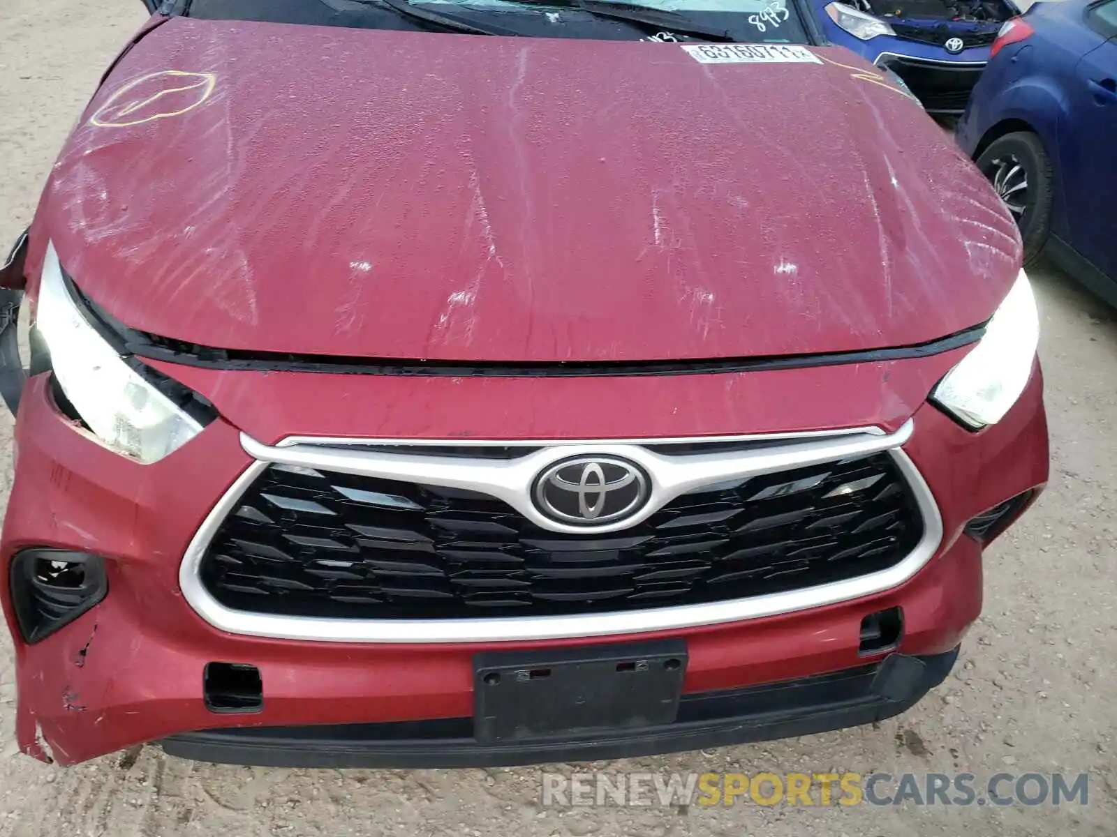 7 Photograph of a damaged car 5TDGZRAH4LS008973 TOYOTA HIGHLANDER 2020