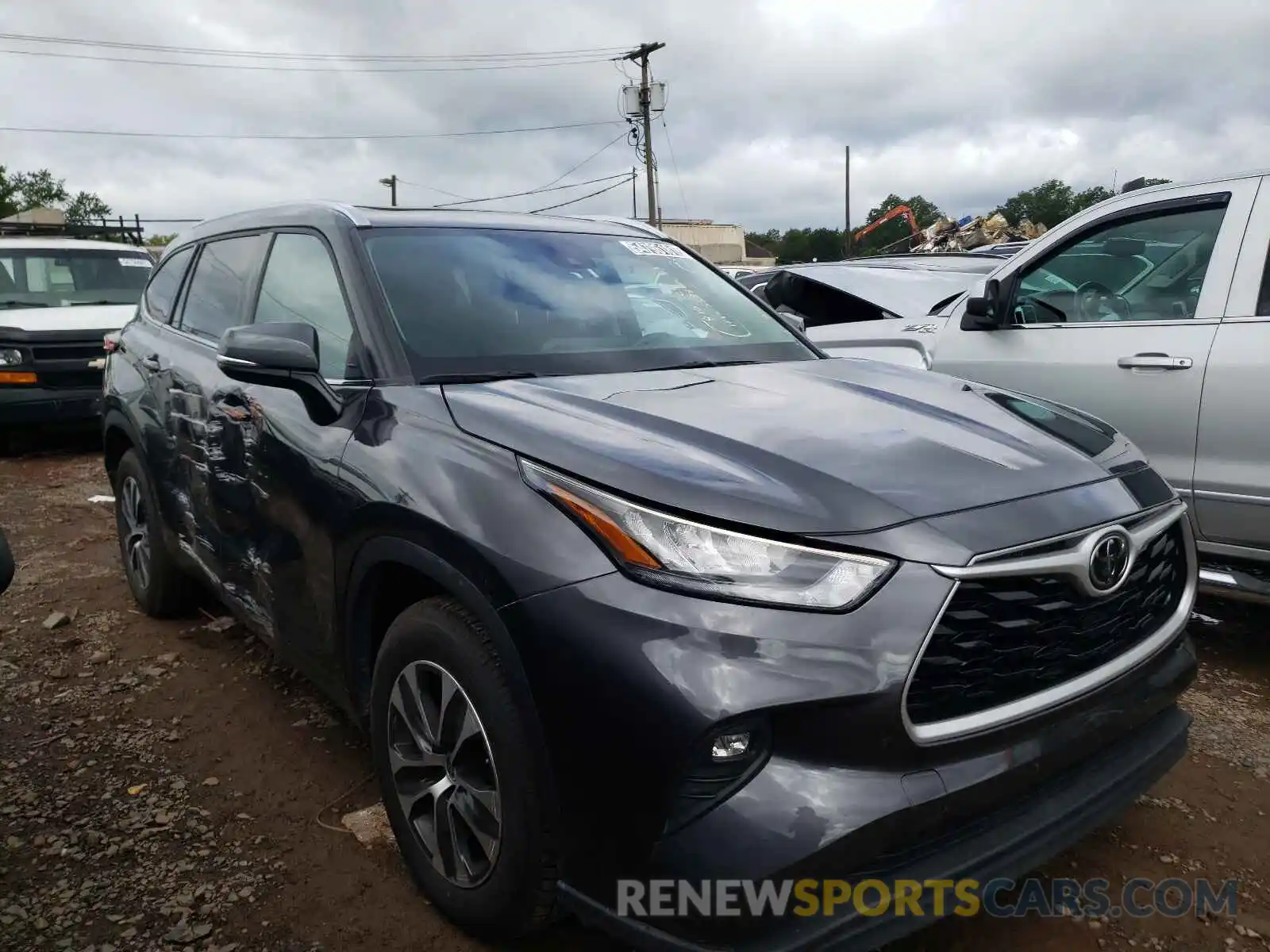 1 Photograph of a damaged car 5TDGZRAH4LS009136 TOYOTA HIGHLANDER 2020