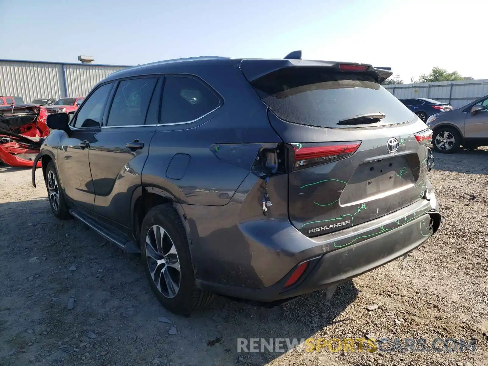 3 Photograph of a damaged car 5TDGZRAH4LS016460 TOYOTA HIGHLANDER 2020